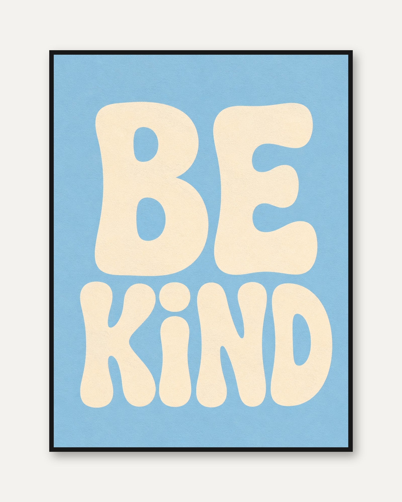 Be Kind Print: Retro 70s Typography Artwork (Bedroom & Office) - framed
