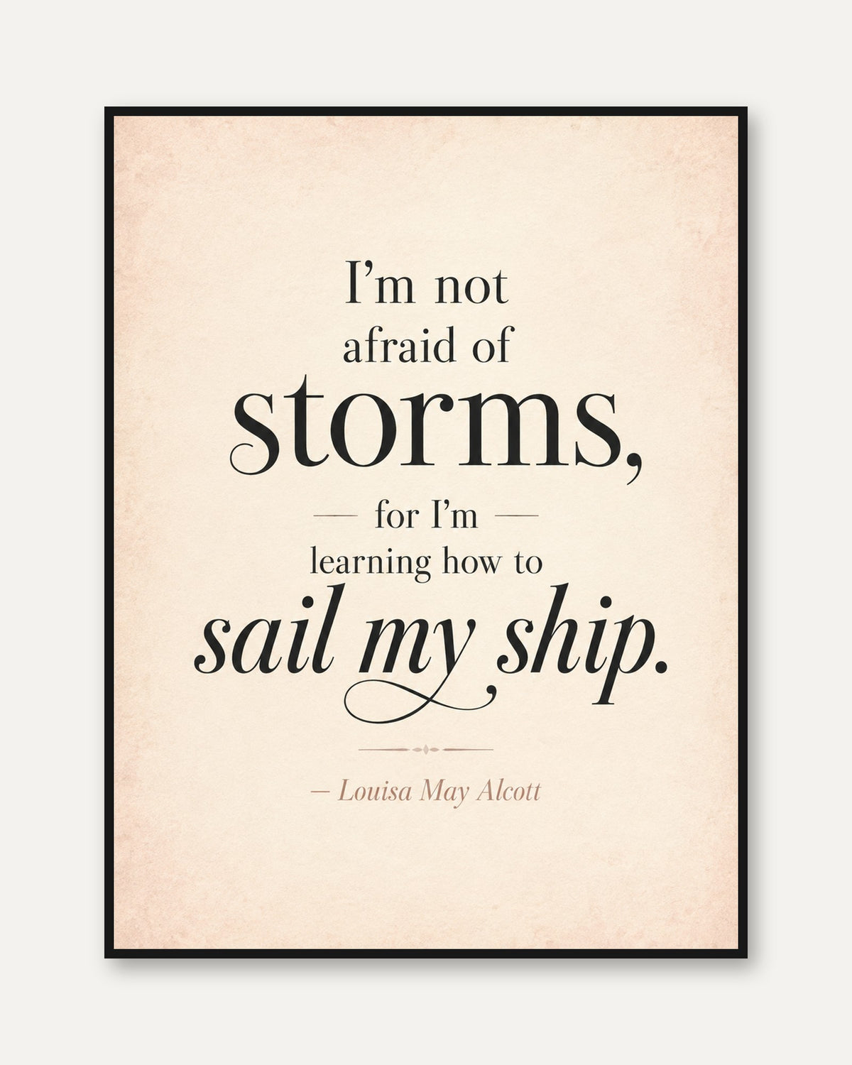 Motivational Quote Print - framed