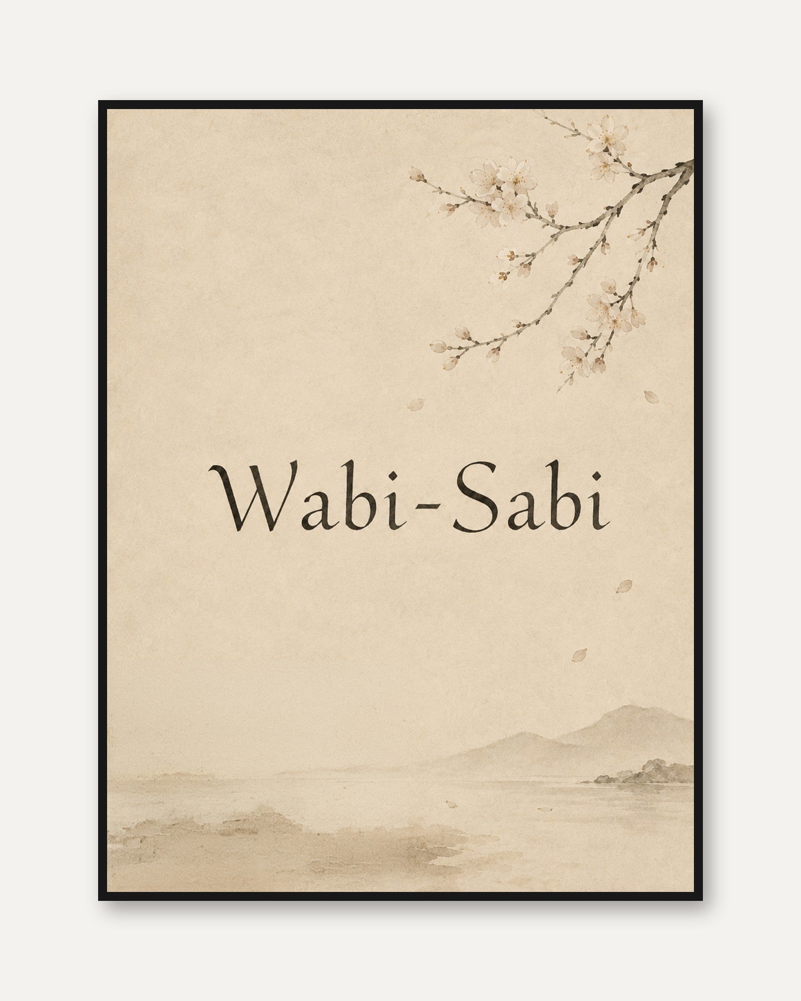 Japanese Wall Art – Wabi Sabi Print - framed