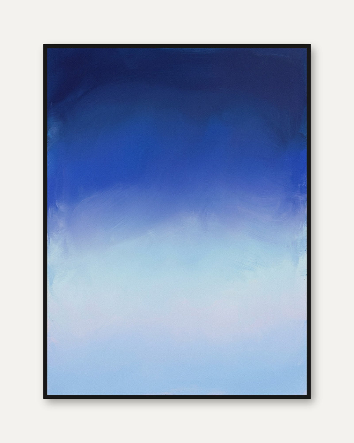 Blue Gradient Sky Print — Soft Ombre Abstract - framed