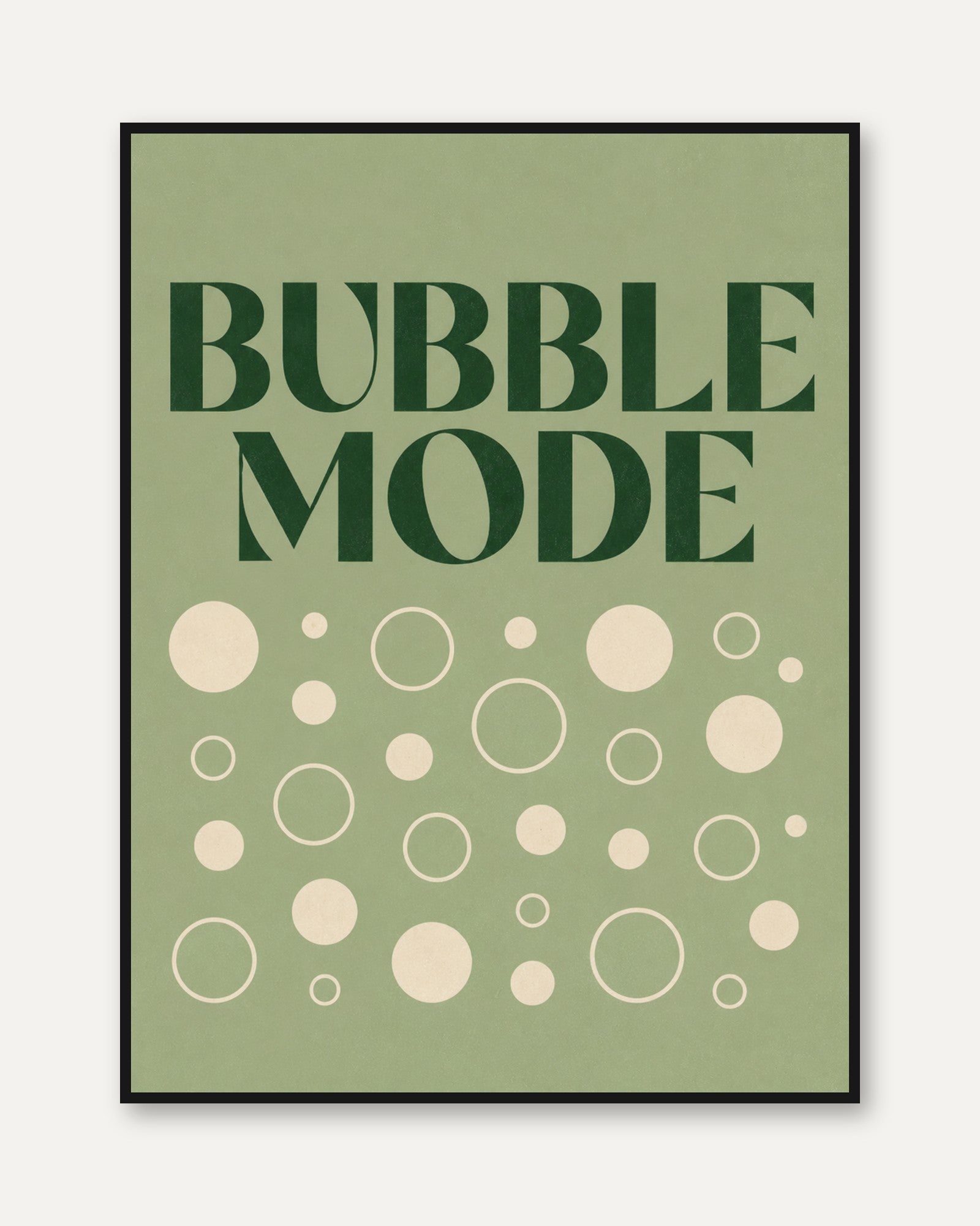 Retro Bubble Mode Print - framed