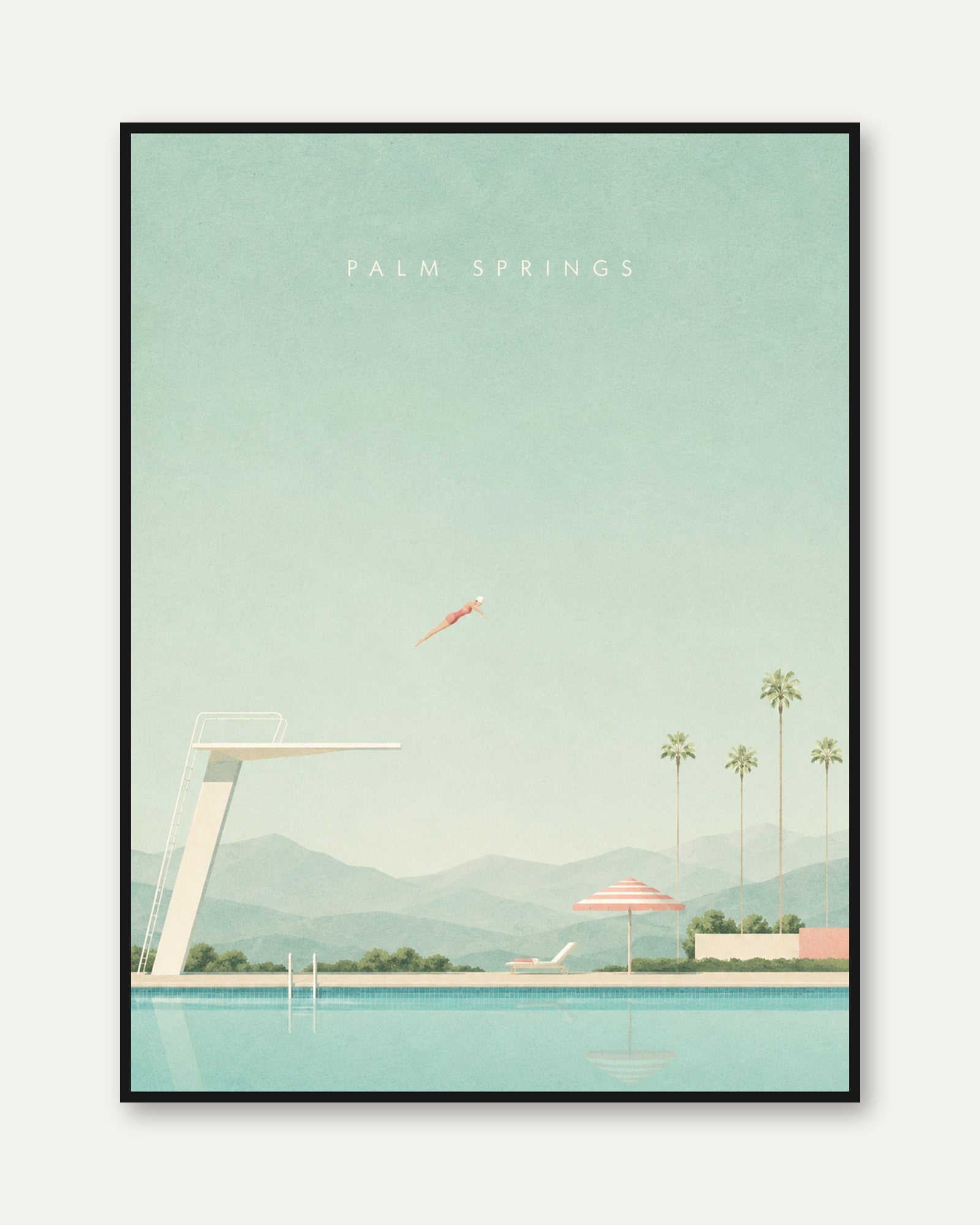 Palm Springs Poster – Retro Travel Print - framed