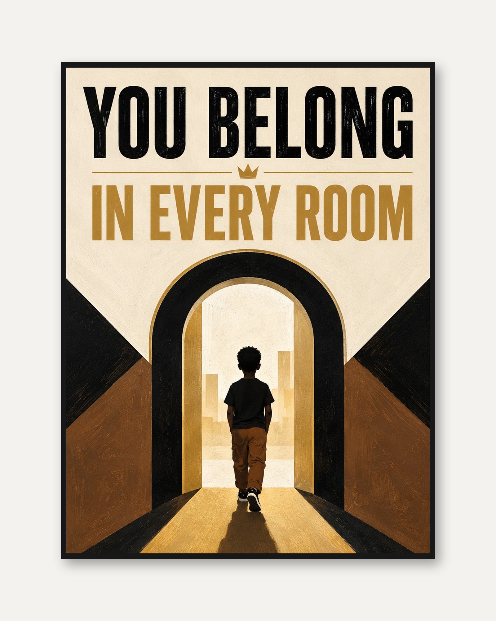 You Belong Wall Art – Motivational Print - framed