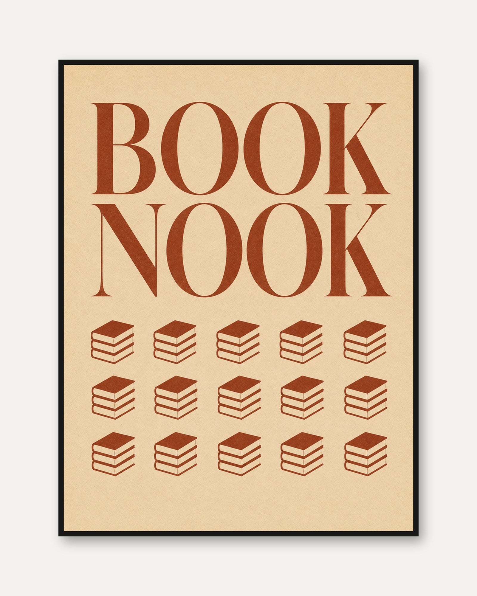 Retro Book Nook Print - framed
