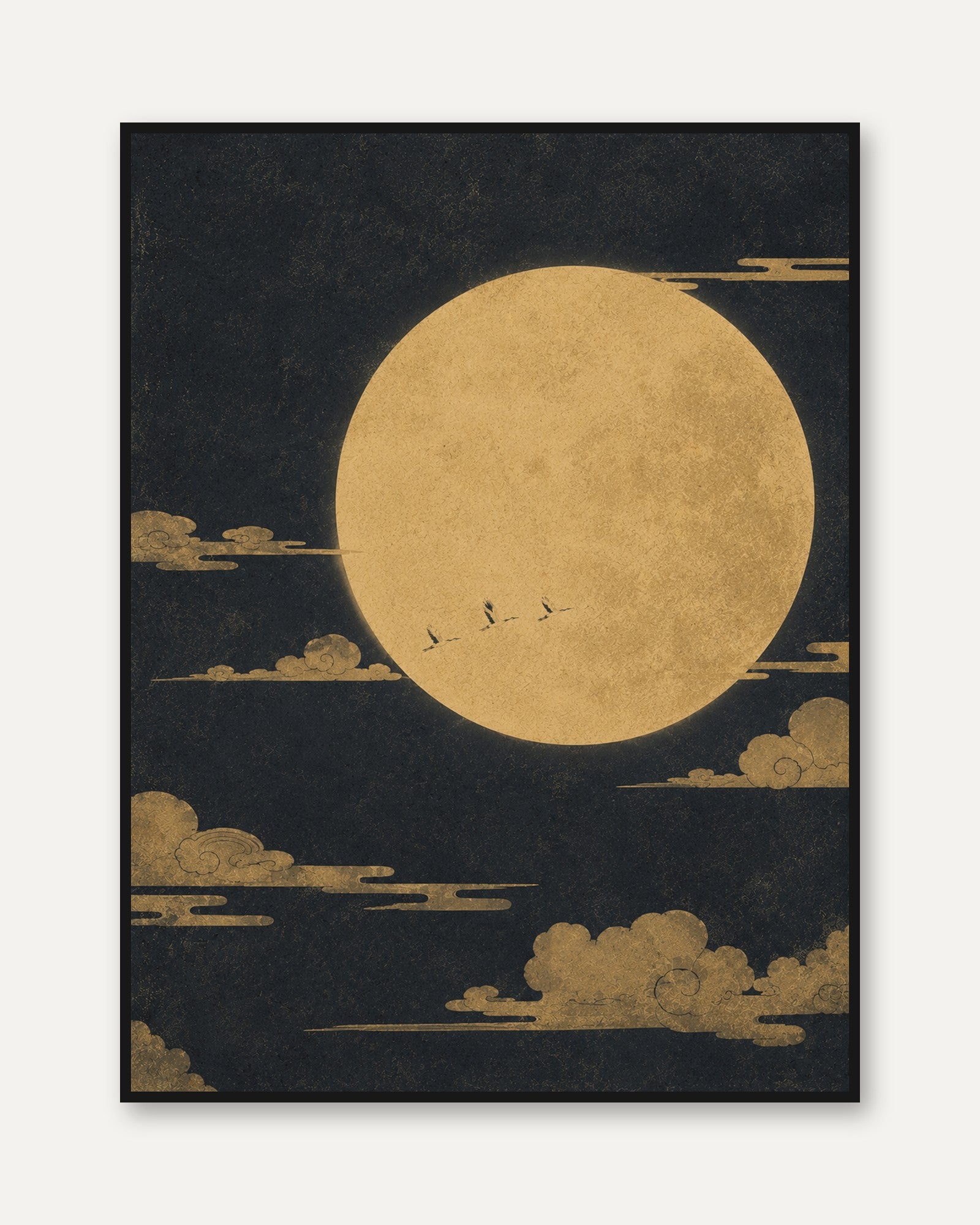 Japanese Moon Print - framed
