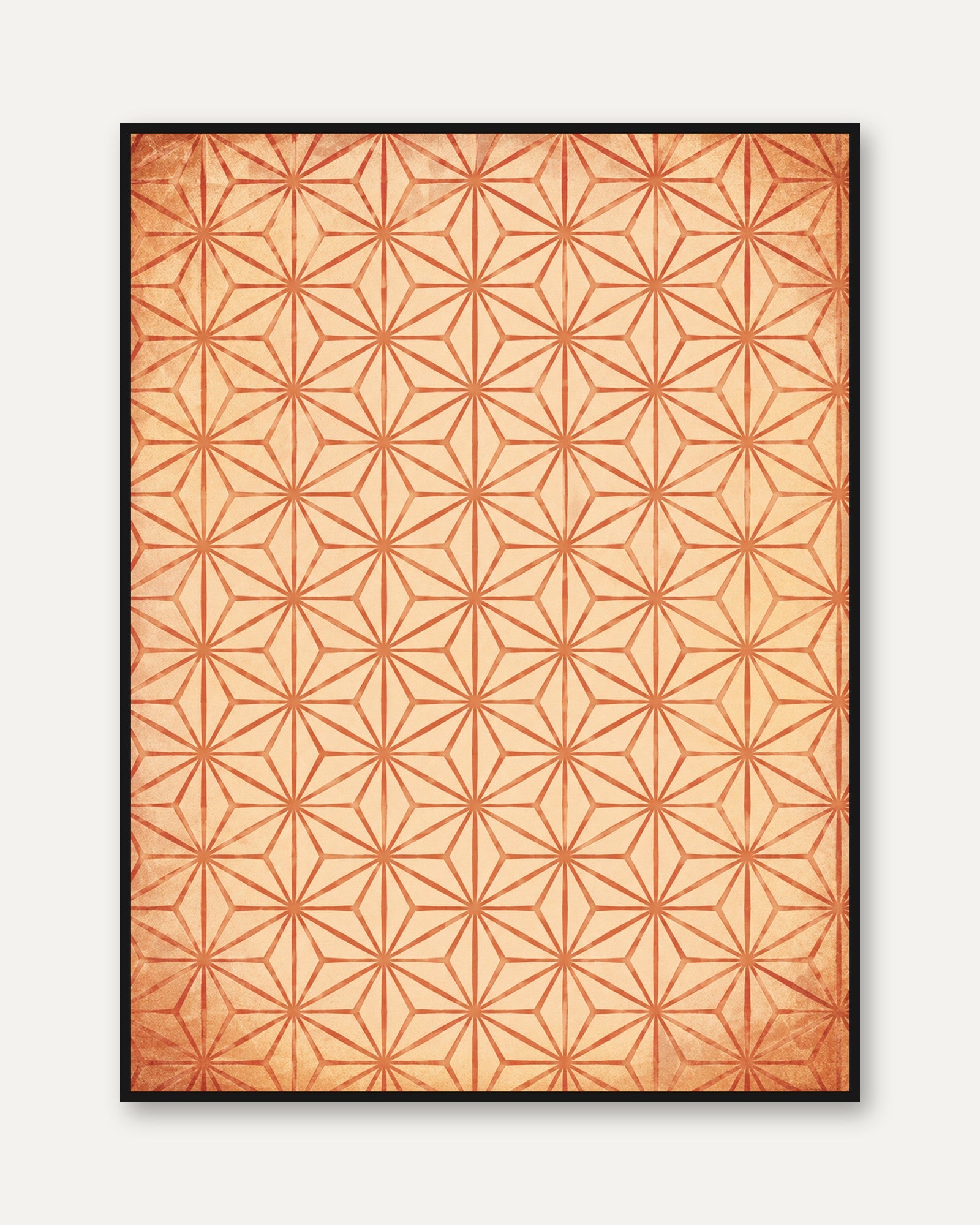 Japanese Geometric Print - framed