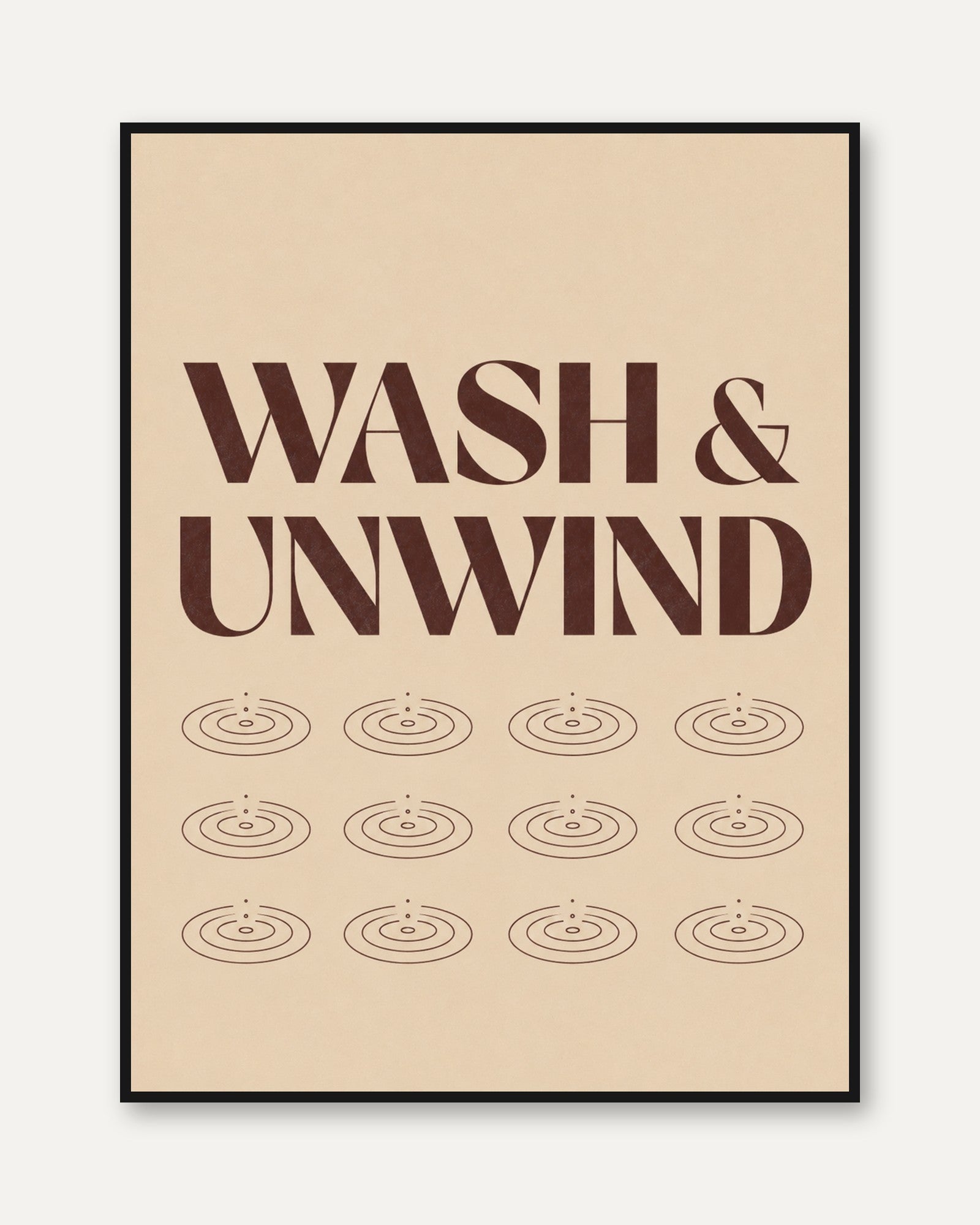 Retro Bathroom Wall Art - framed