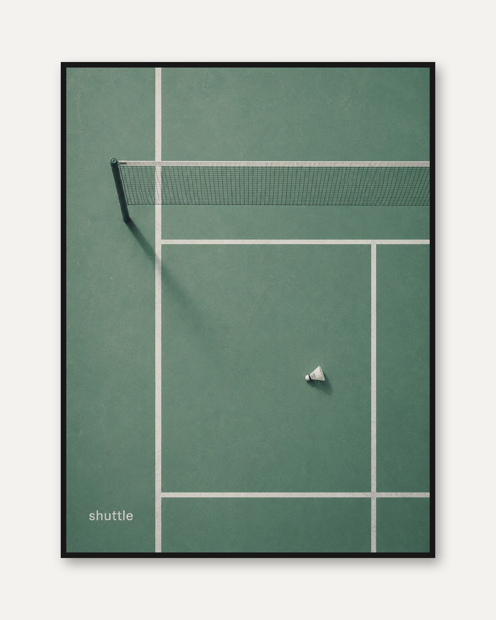 Badminton Wall Art – Minimalist Sports Print - framed