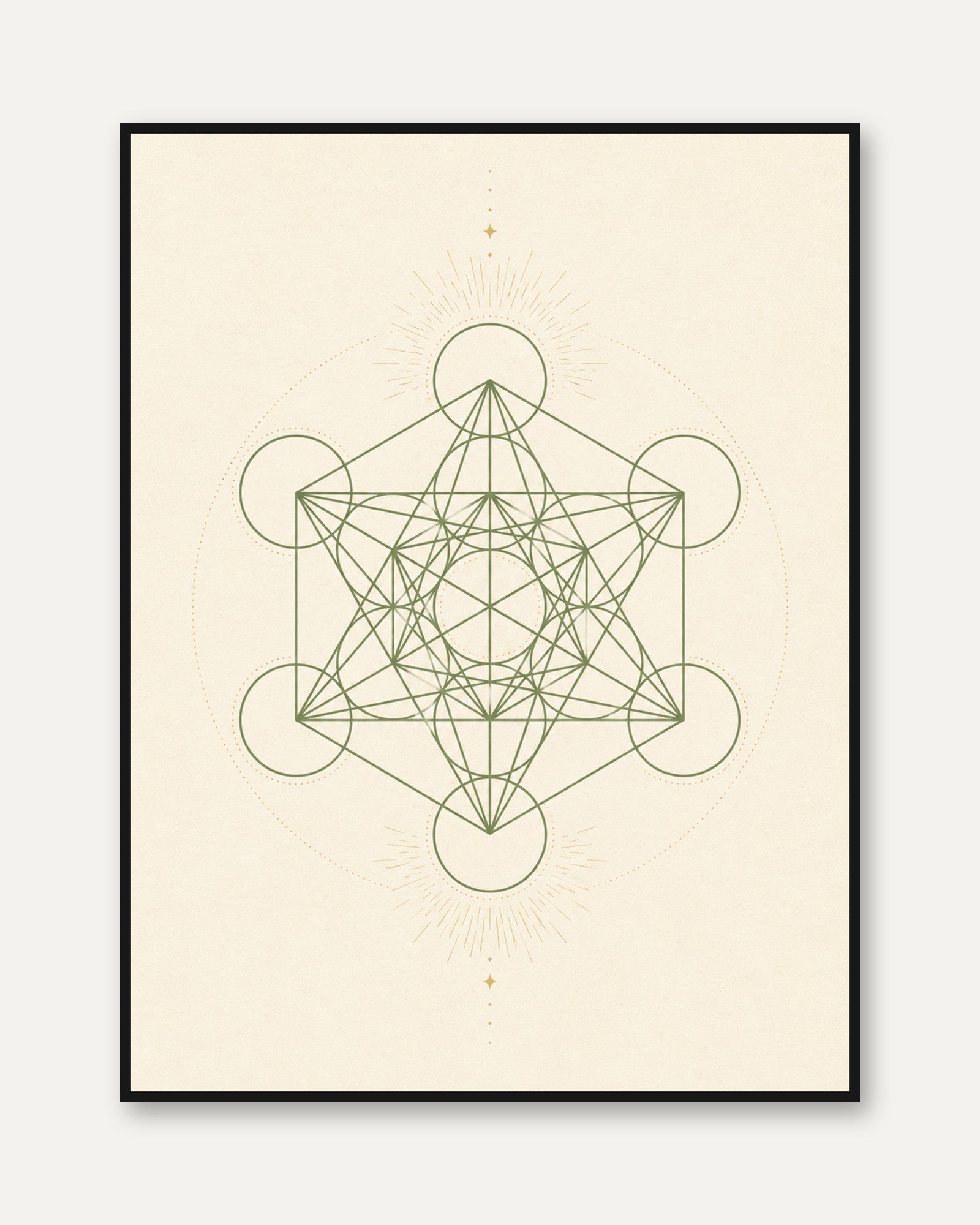 Metatron's Cube Print - framed