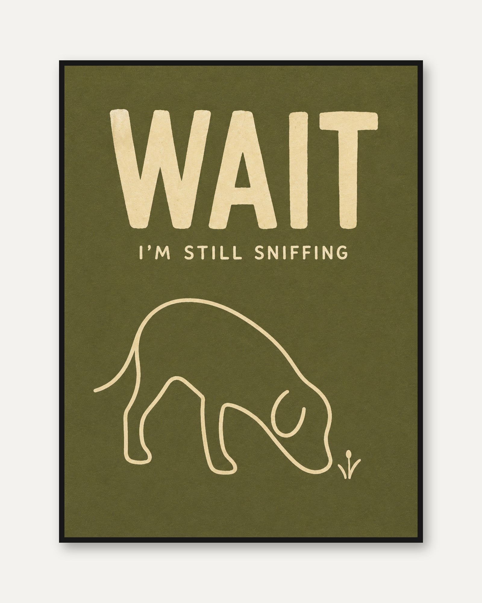 Funny Dog Nose Print – Humorous Pet Wall Art - framed
