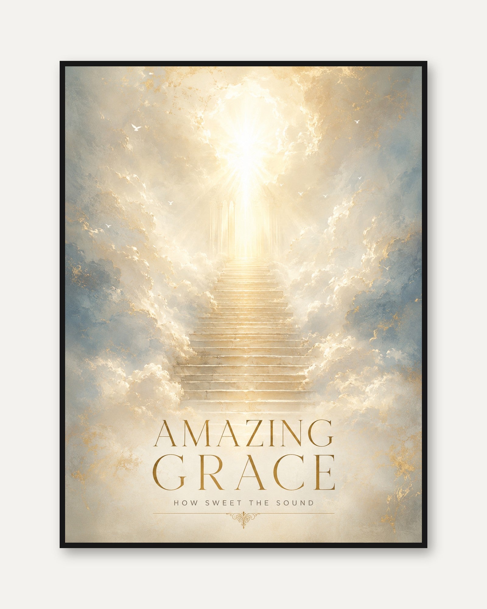 Spiritual Wall Art – Heavenly Stairs Print - framed