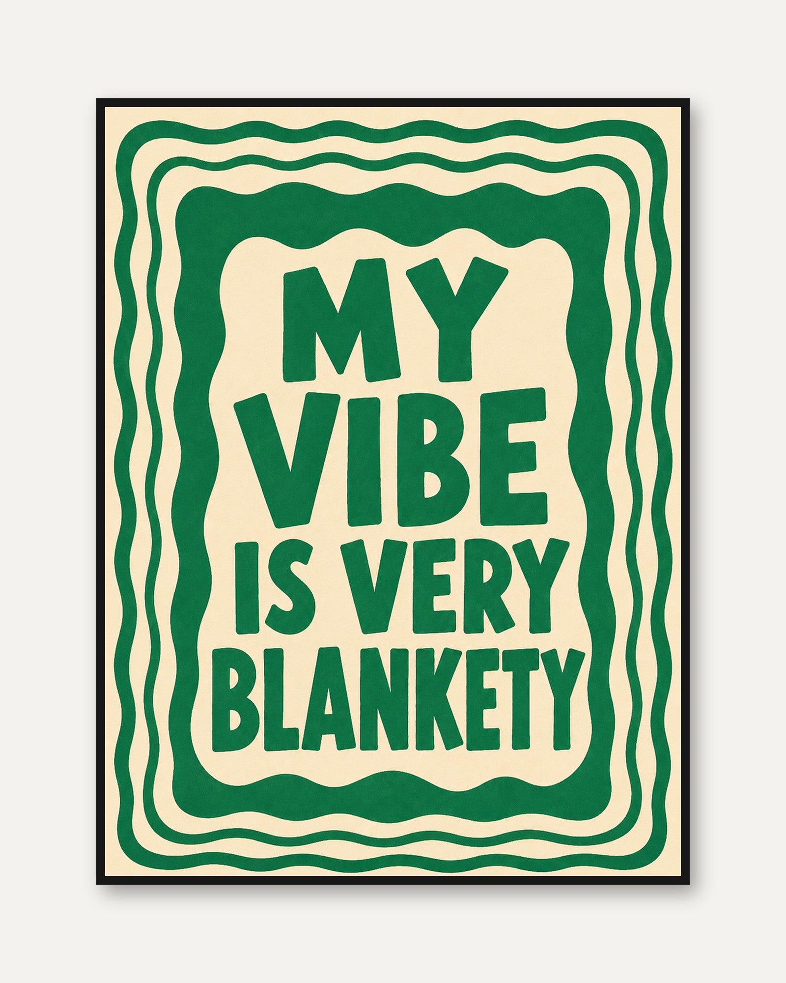 Retro Typography Print - framed