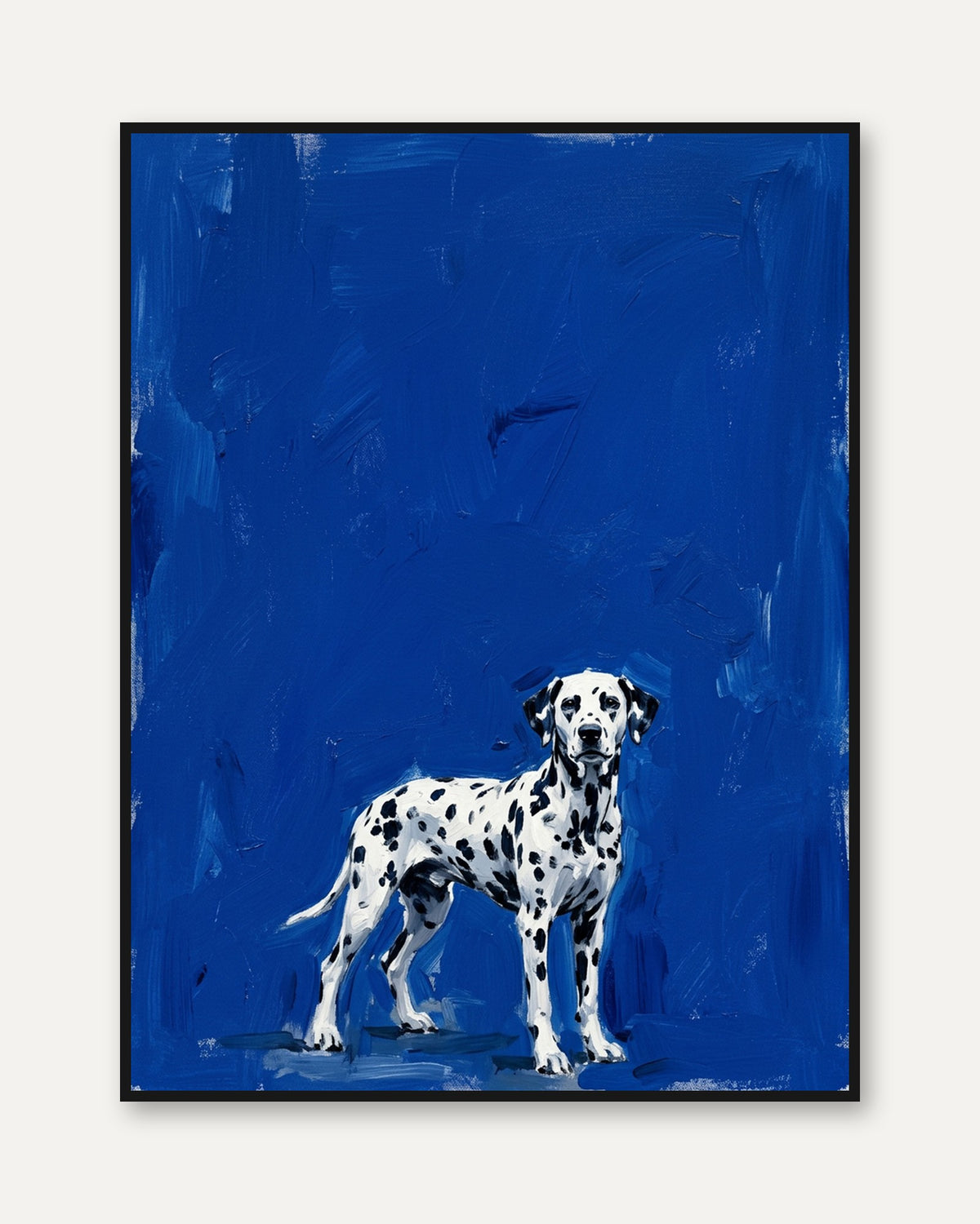 Dalmatian Dog Portrait Print – Modern Pet Lover Wall Art - framed