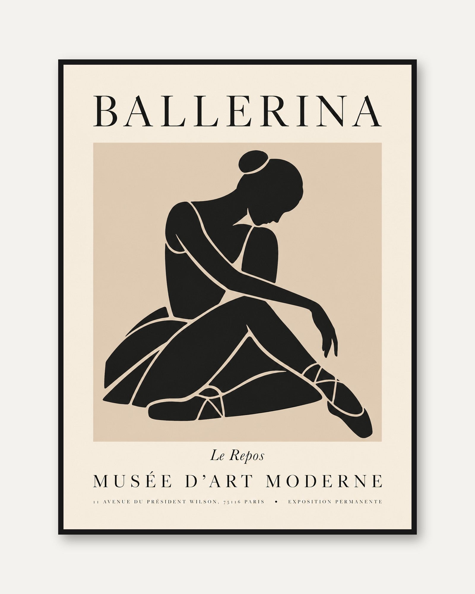 Ballerina Wall Art – Ballet Print - framed