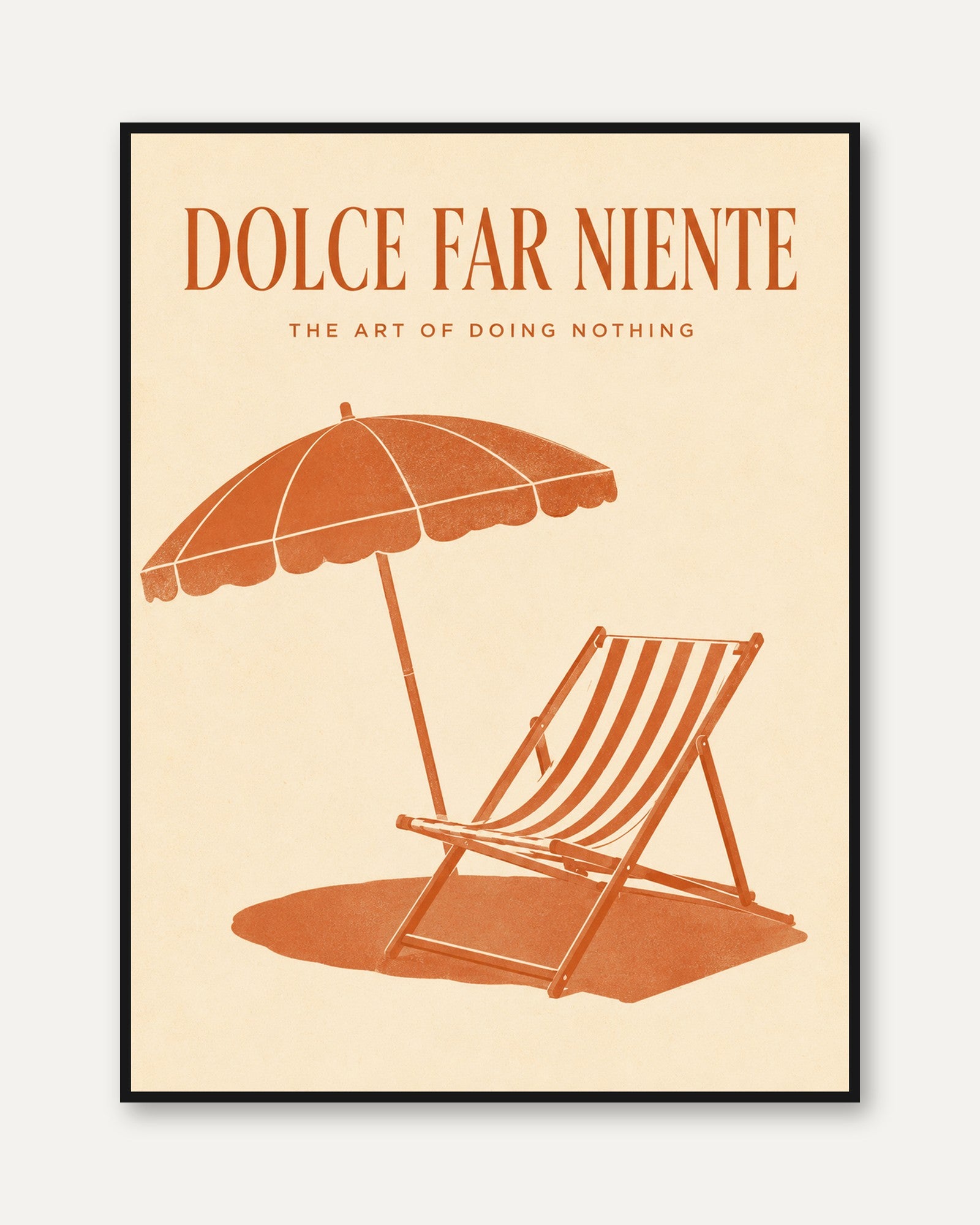 Dolce Far Niente Beach Print - framed