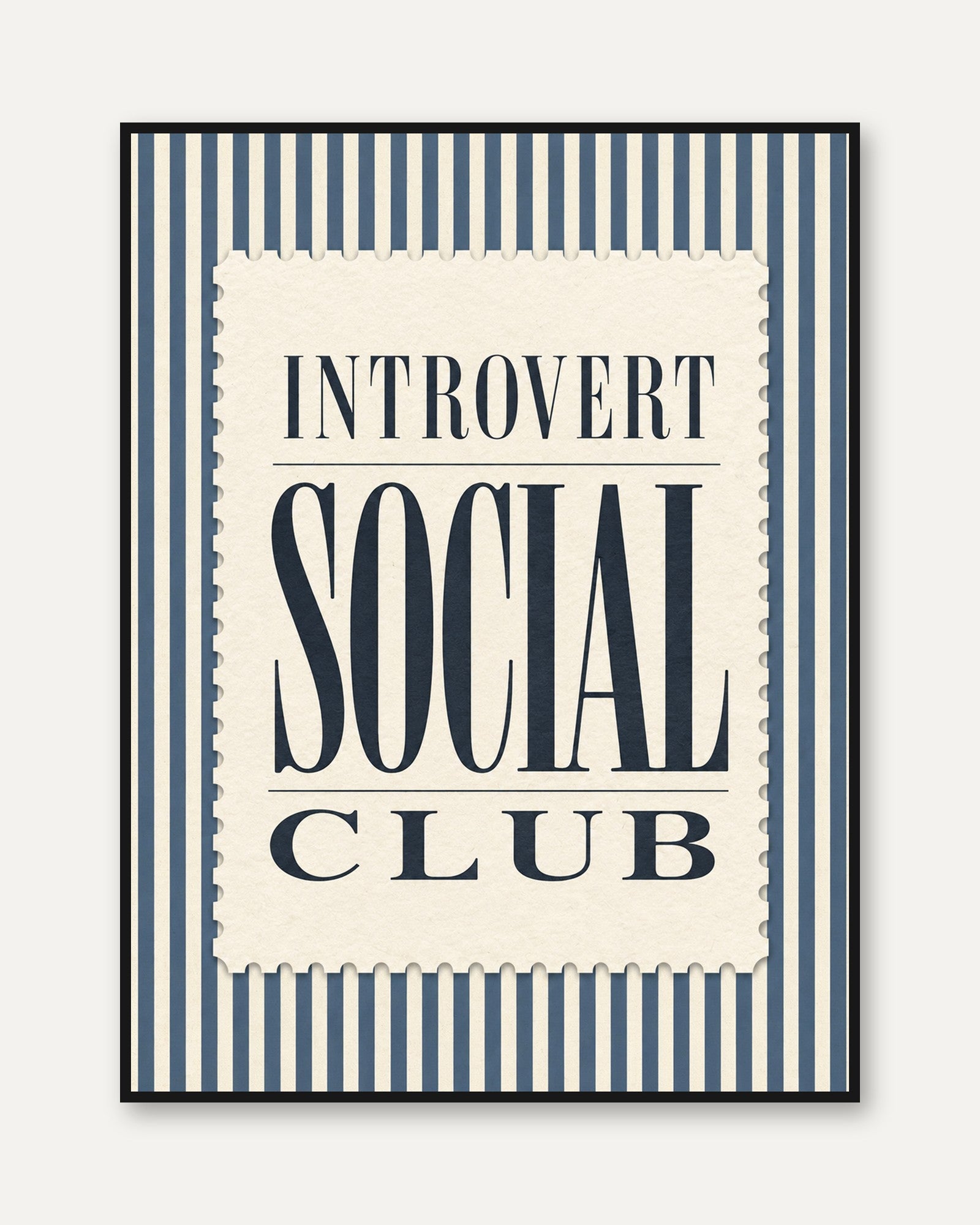 Introvert Wall Art – Introvert Social Club Print - framed