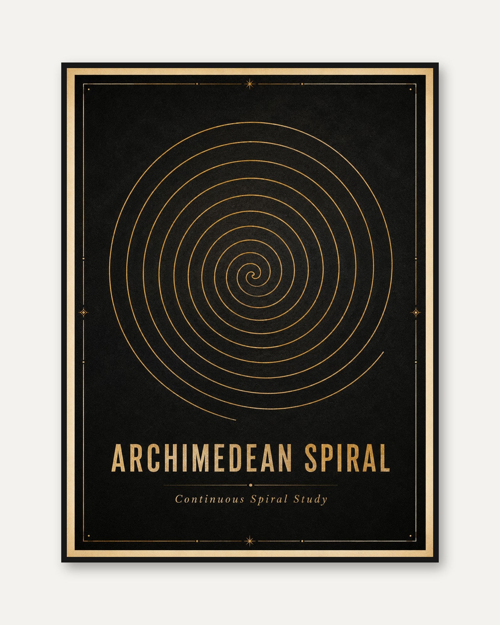 Archimedean Spiral Wall Art - framed