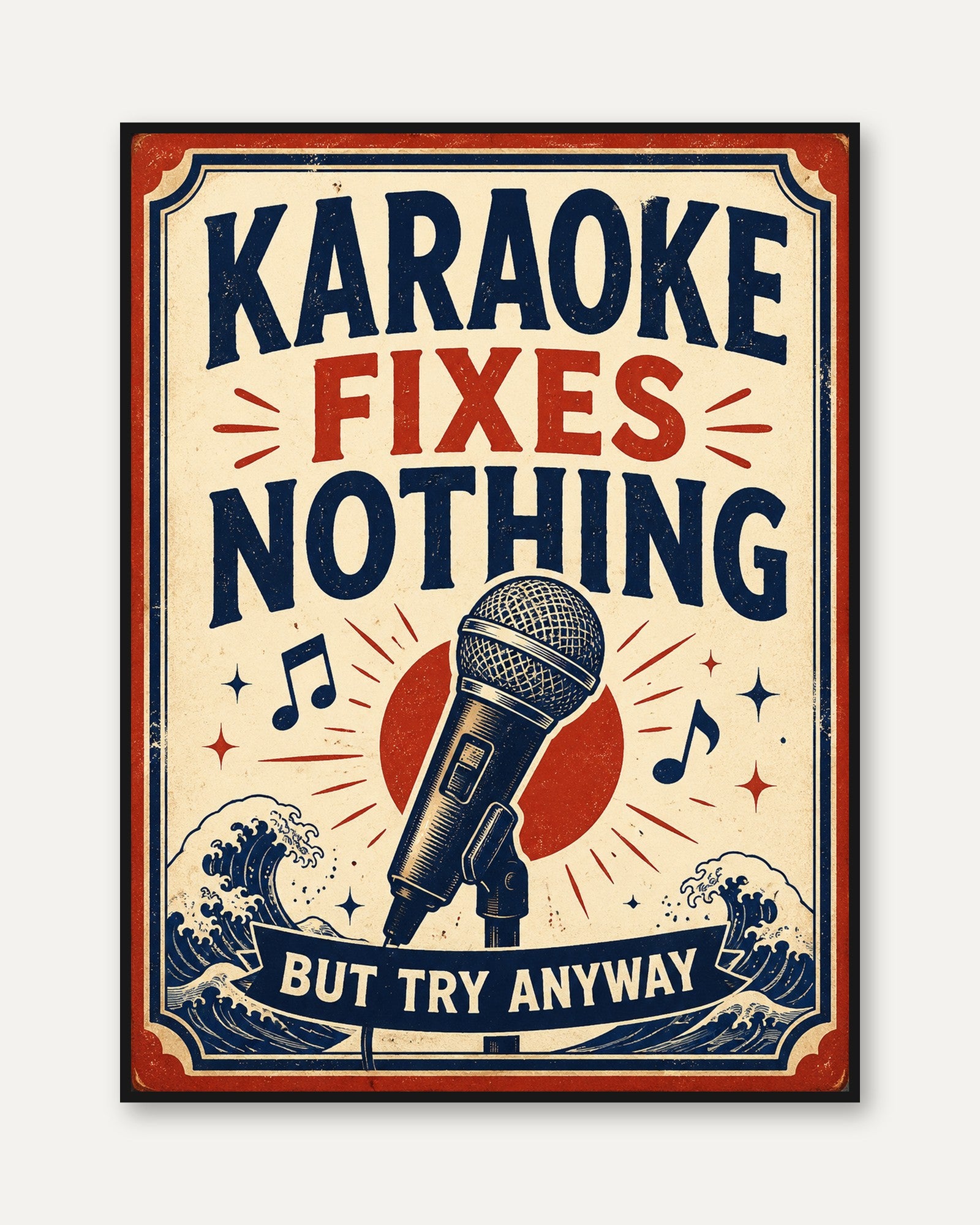 Karaoke Wall Art – Music Room Decor - framed