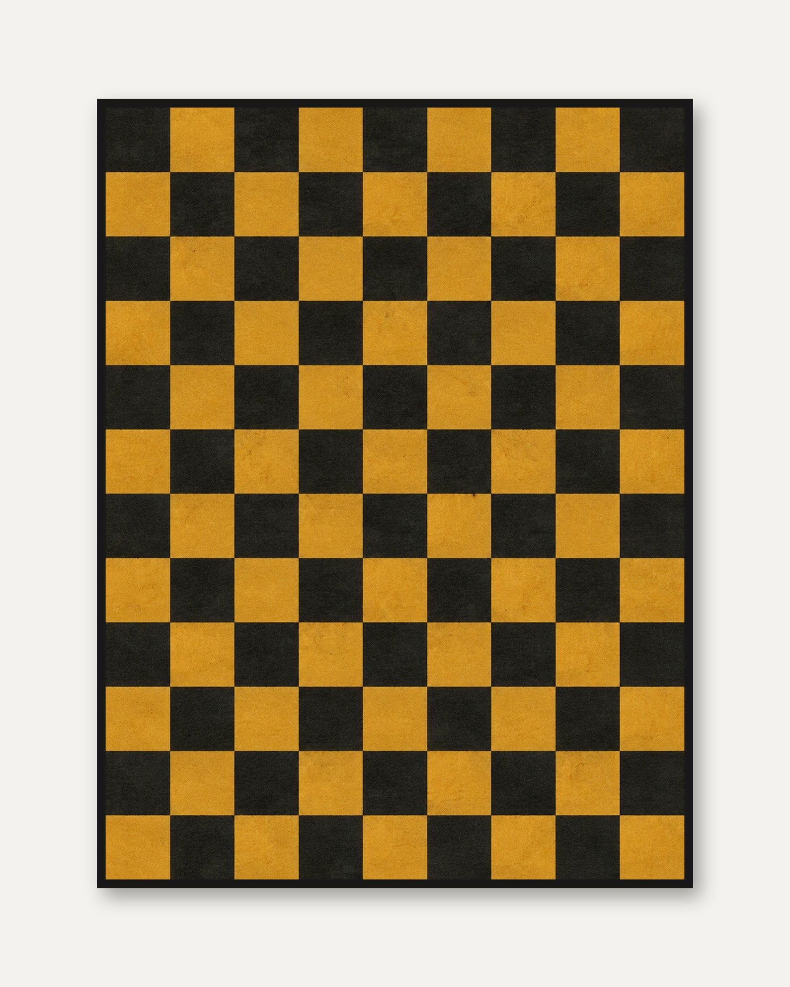 Retro Checkerboard Wall Art - framed