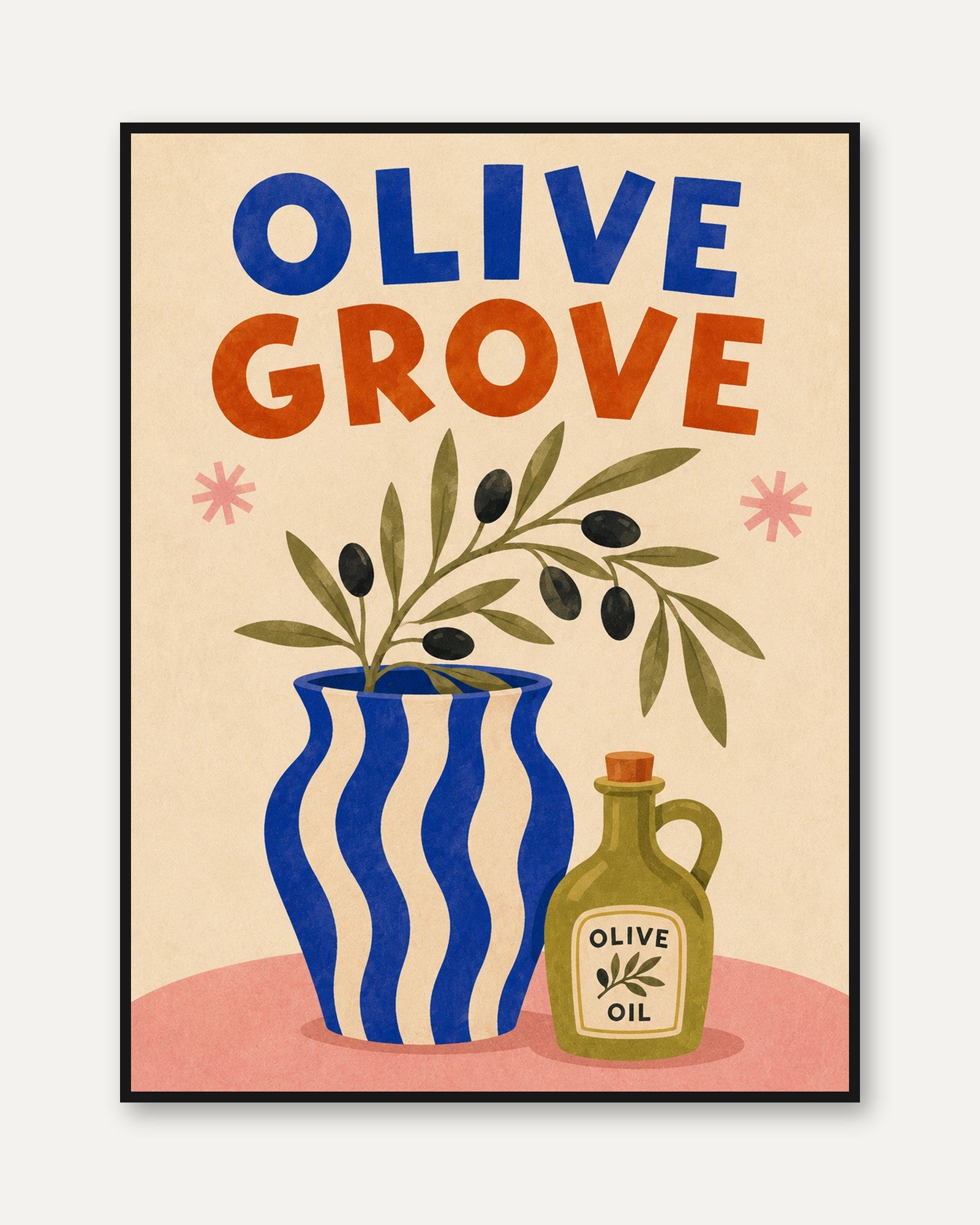 Olive Grove Kitchen Art - framed