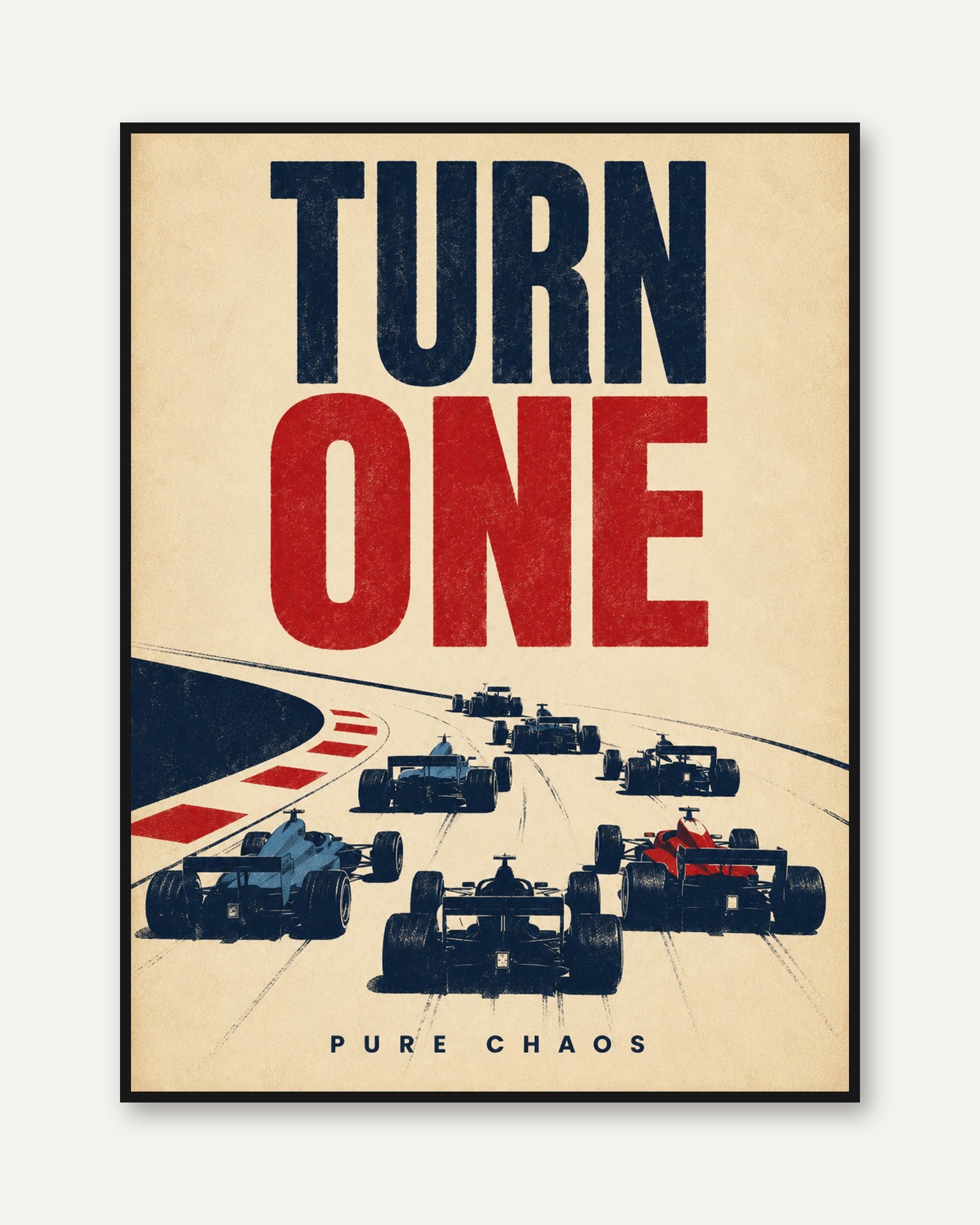 Racing Wall Art – Vintage Sports Poster - framed