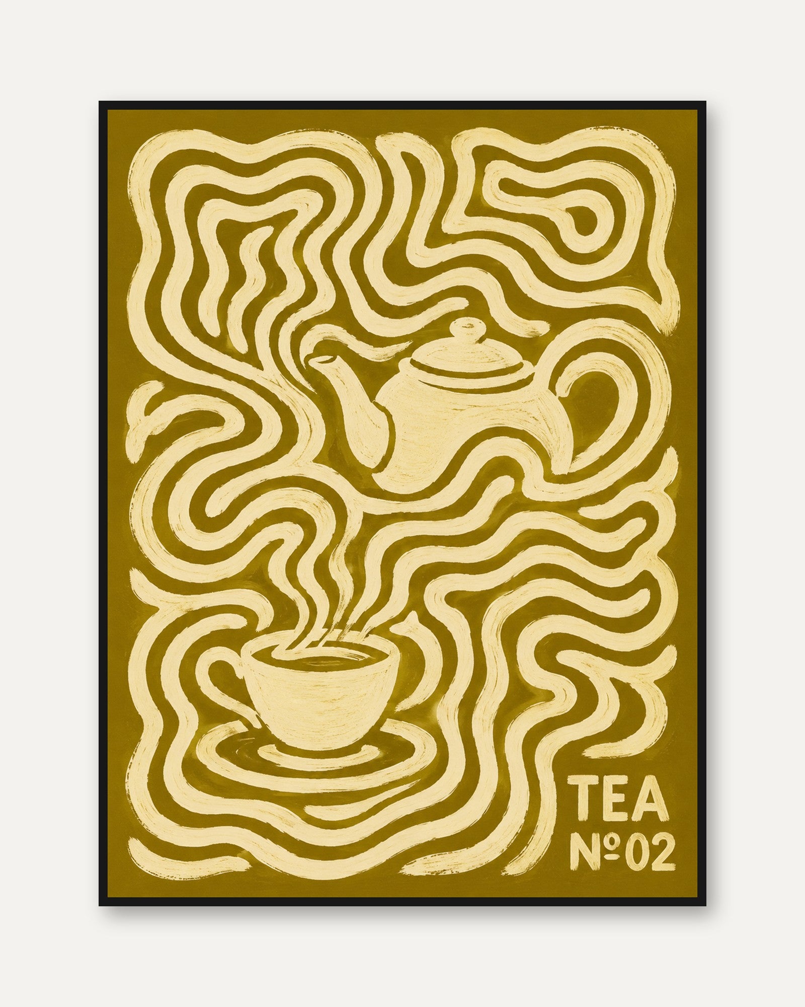 Tea Poster – Kitchen Wall Art - framed