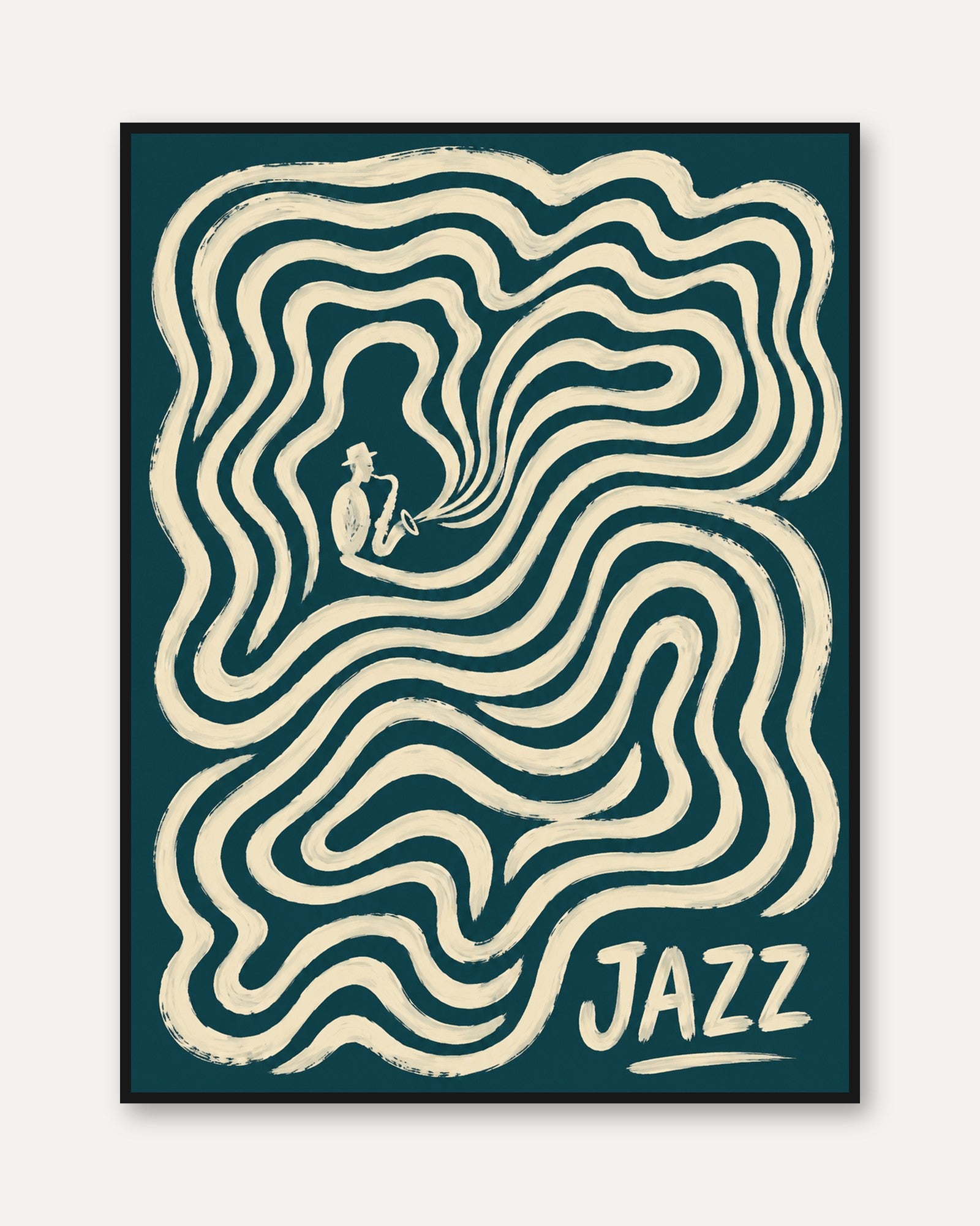 Jazz Poster – Retro Music Wall Art - framed