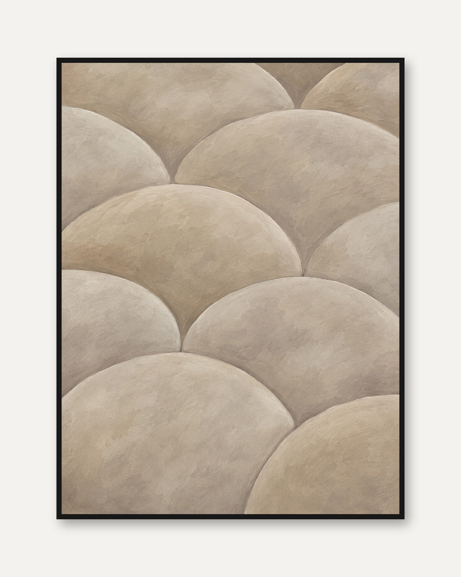 Abstract Scallop Wall Art - framed