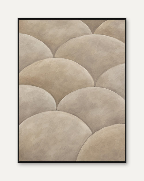 Abstract Scallop Wall Art - framed