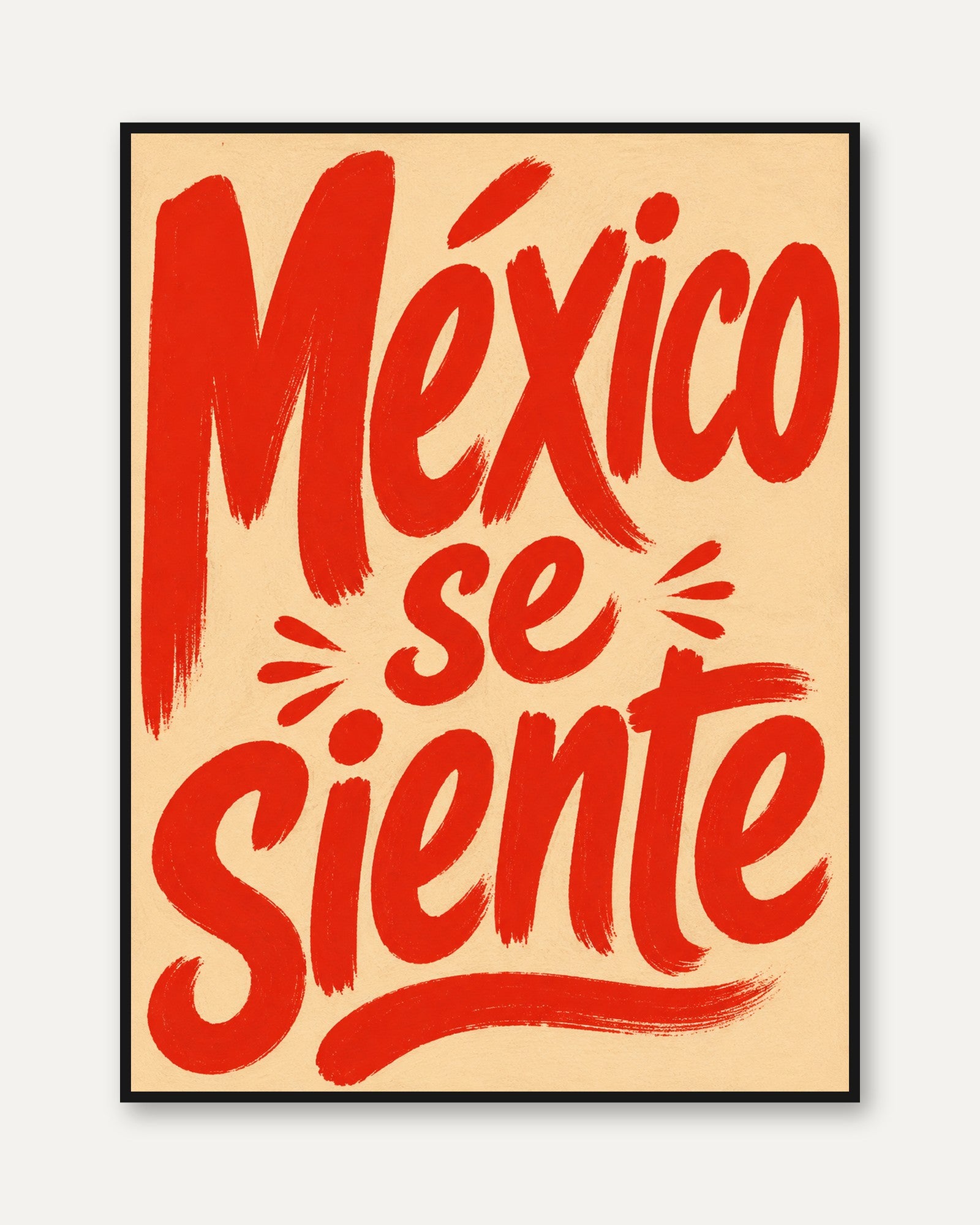 Mexican Typography Print – Mexico Wall Art - framed
