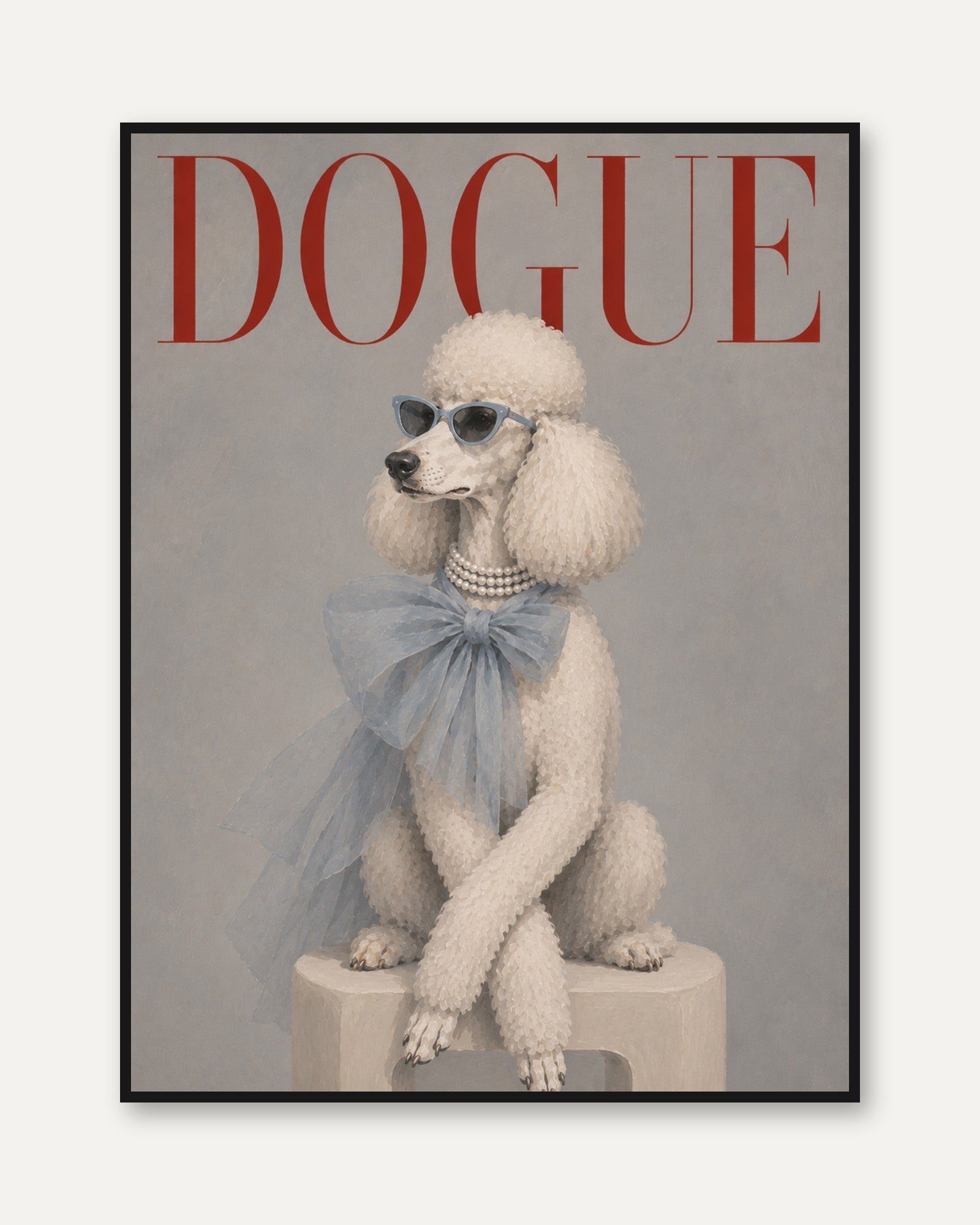 Fashion Dog Wall Art – Poodle Print - framed