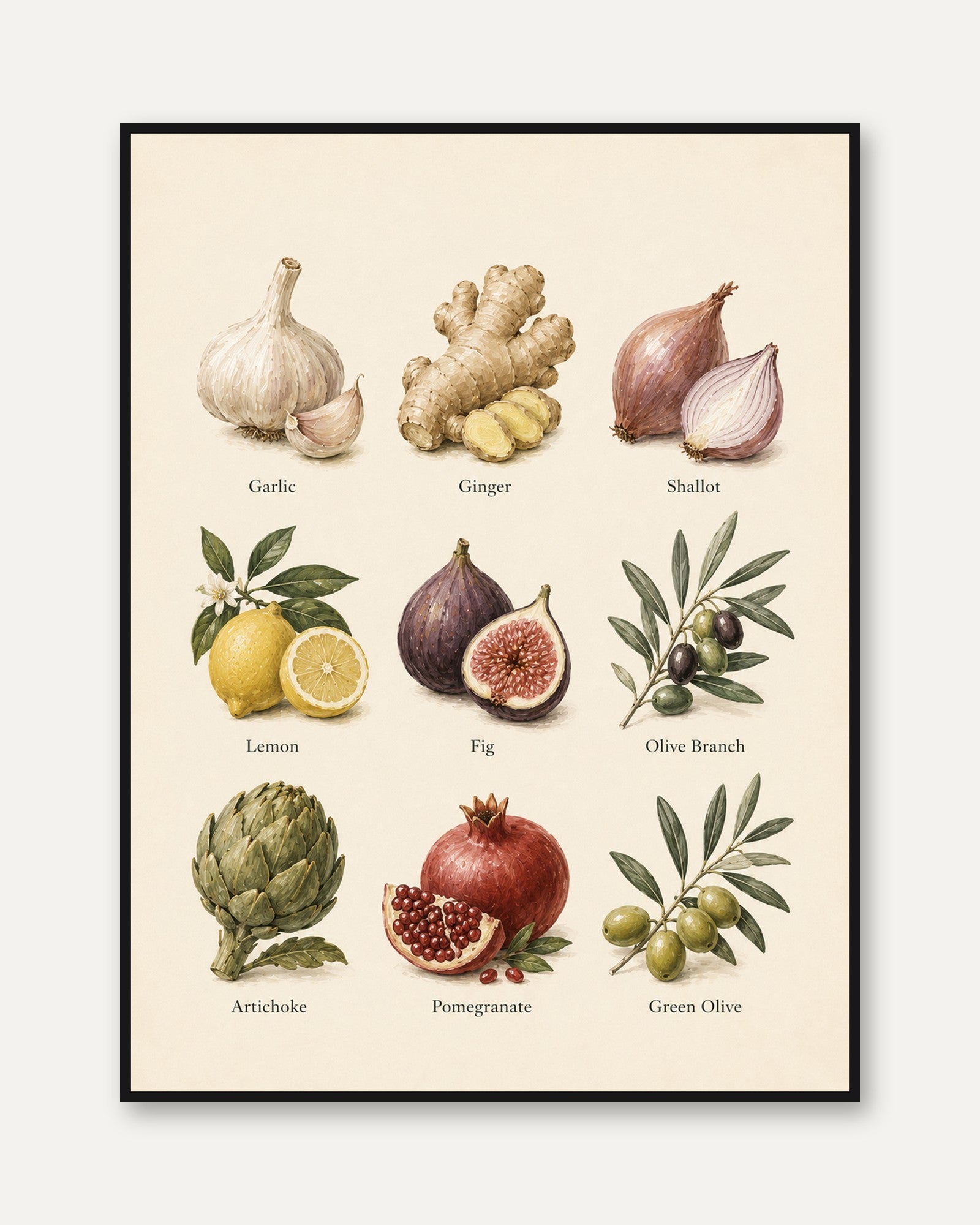 Kitchen Botanical Print - framed