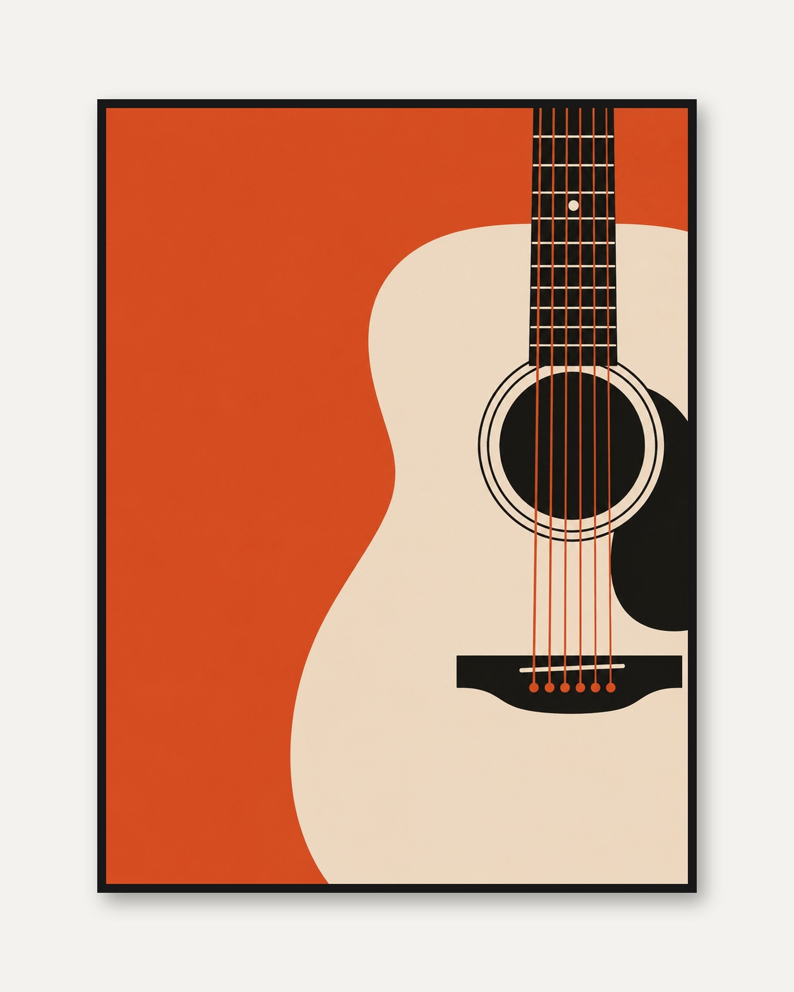 Guitar Print – Modern Music Wall Art - framed