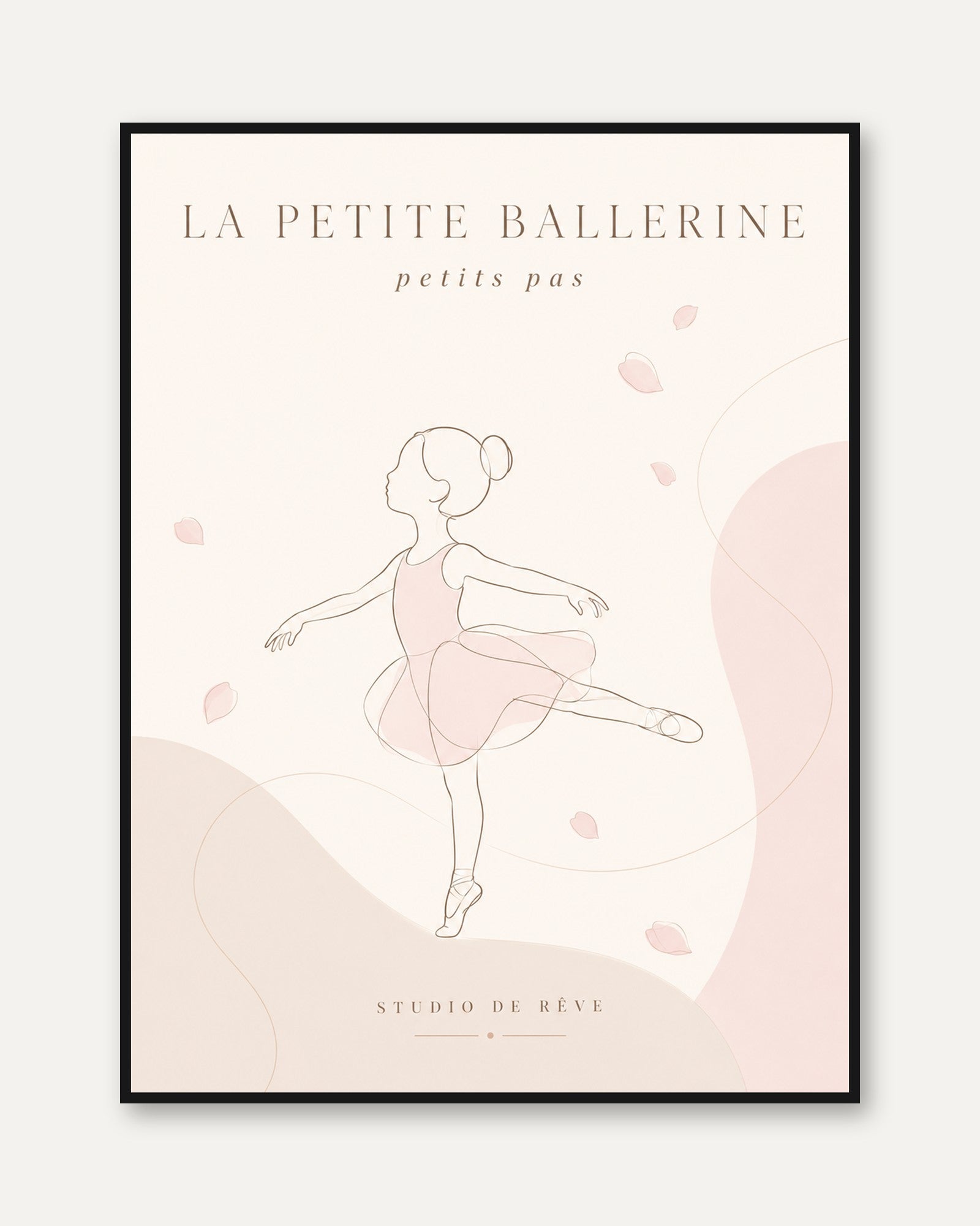 Ballerina Nursery Print – Ballet Girl Wall Art - framed
