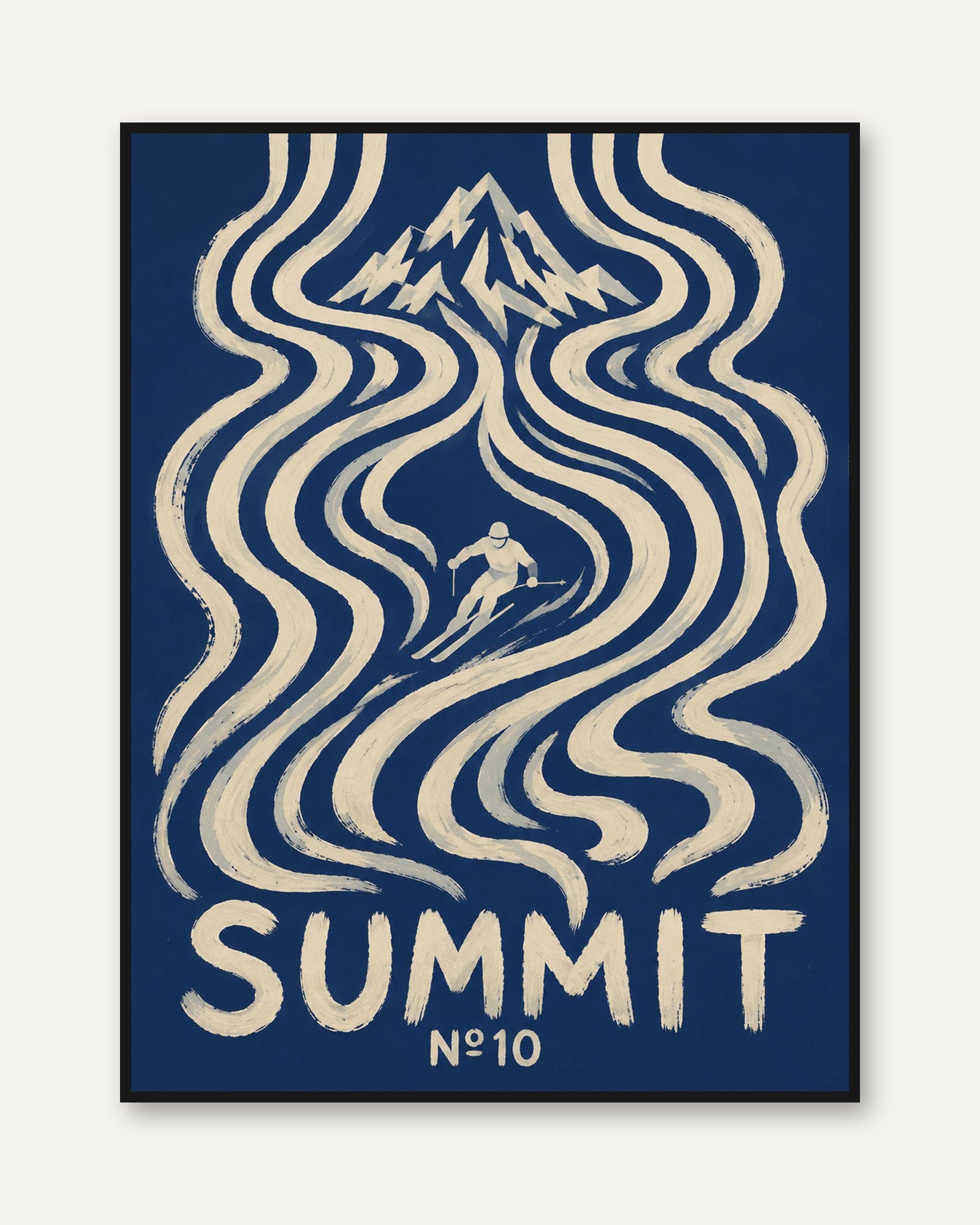 Ski Poster – Mountain Wall Art - framed