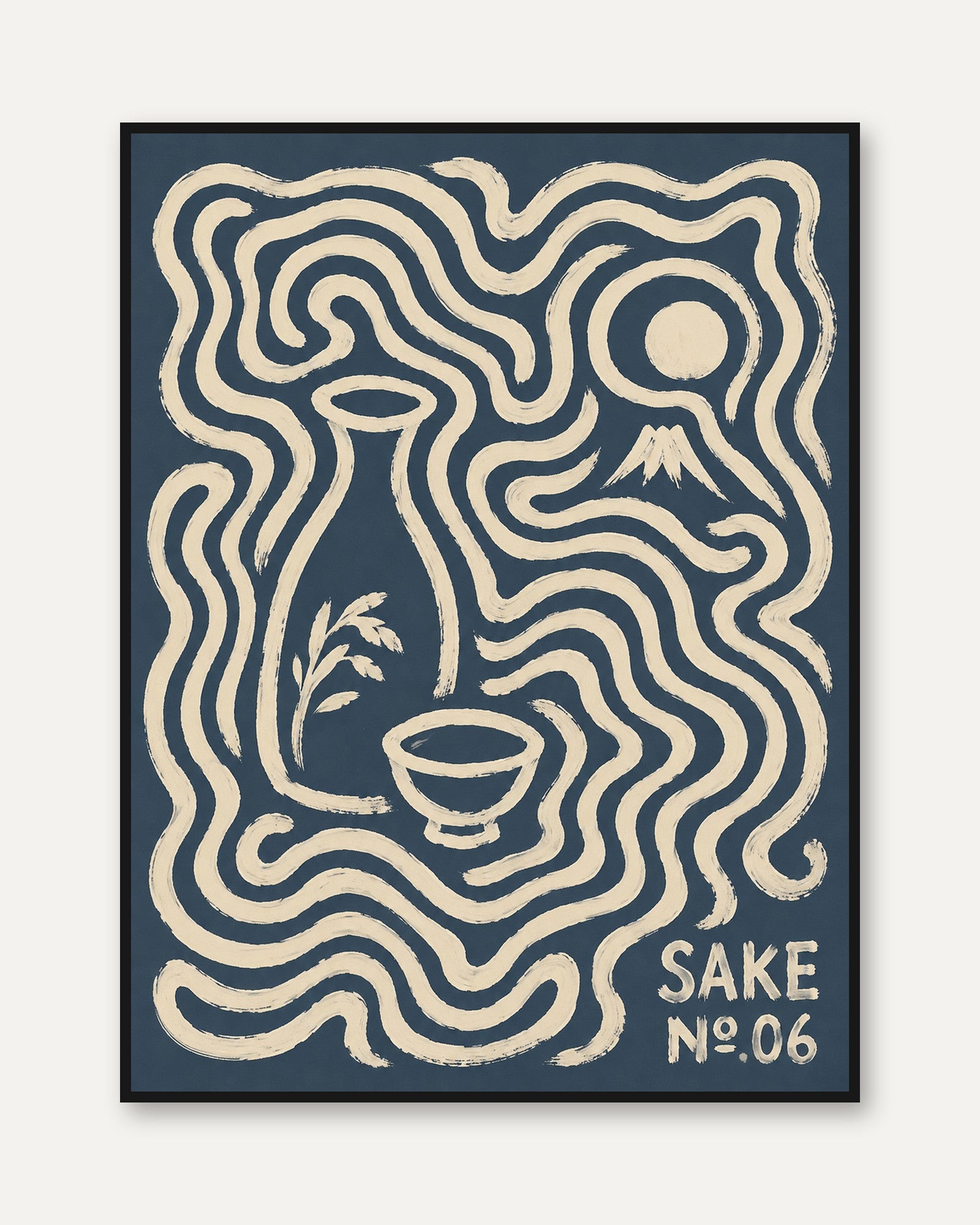 Sake Poster – Japanese Bar Wall Art - framed