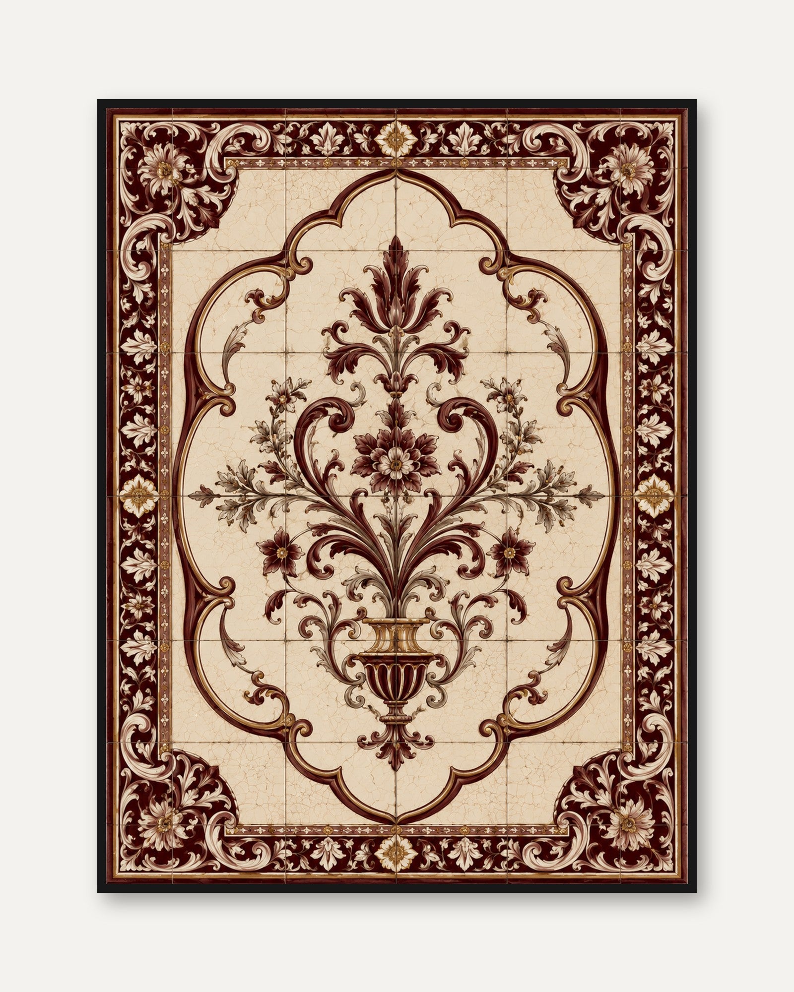 Vintage Tile Wall Art - framed