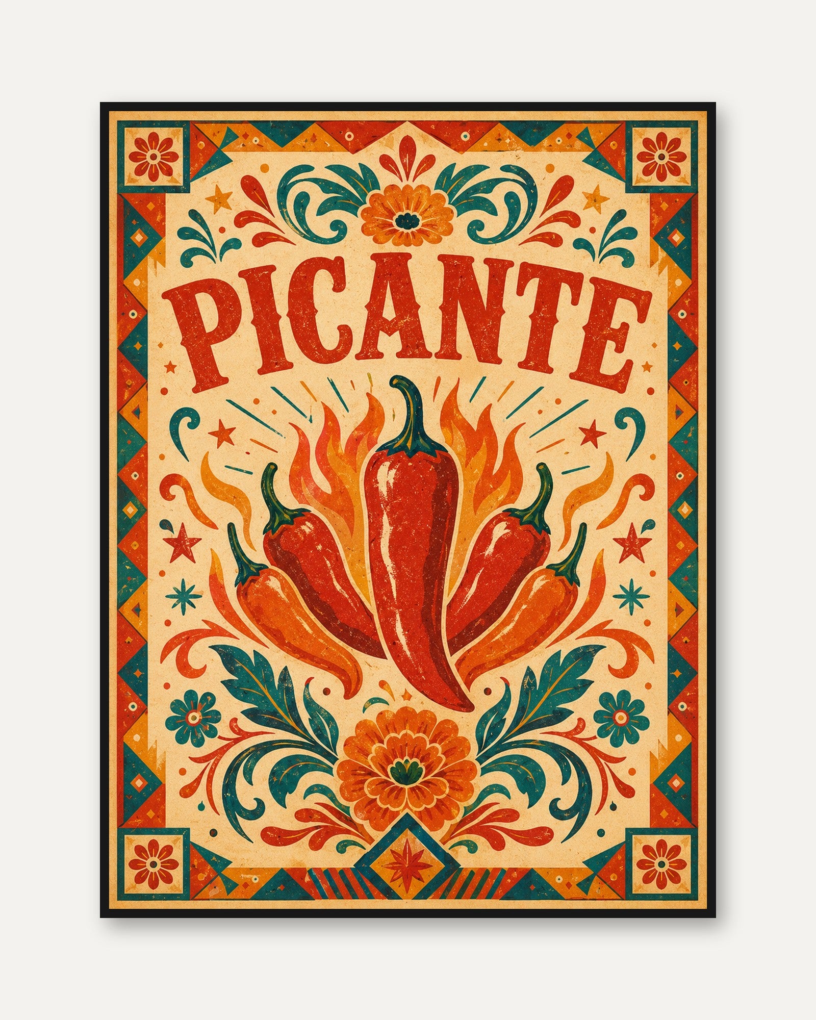 Picante Chili Pepper Print - framed