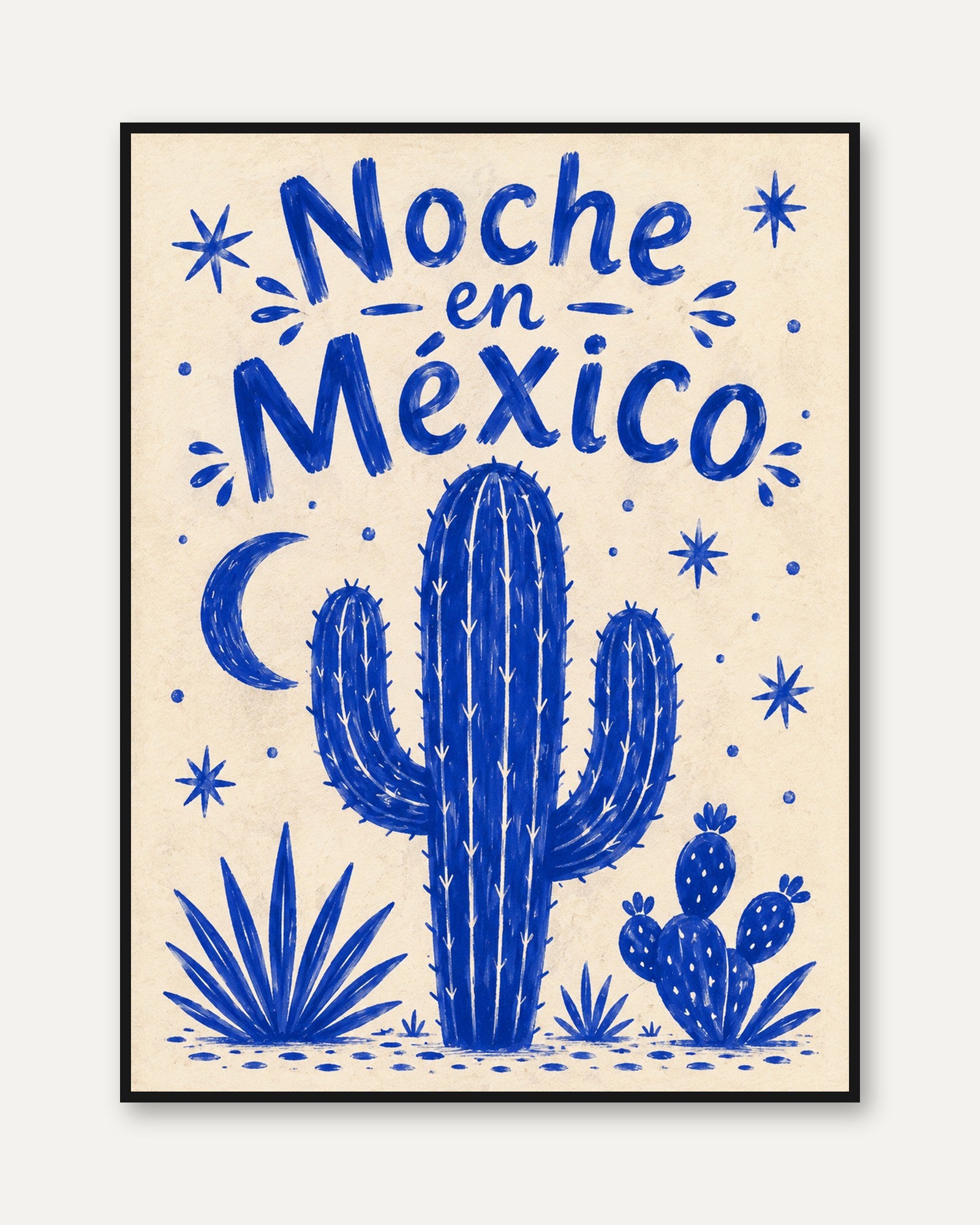 Mexican Folk Art Print - framed