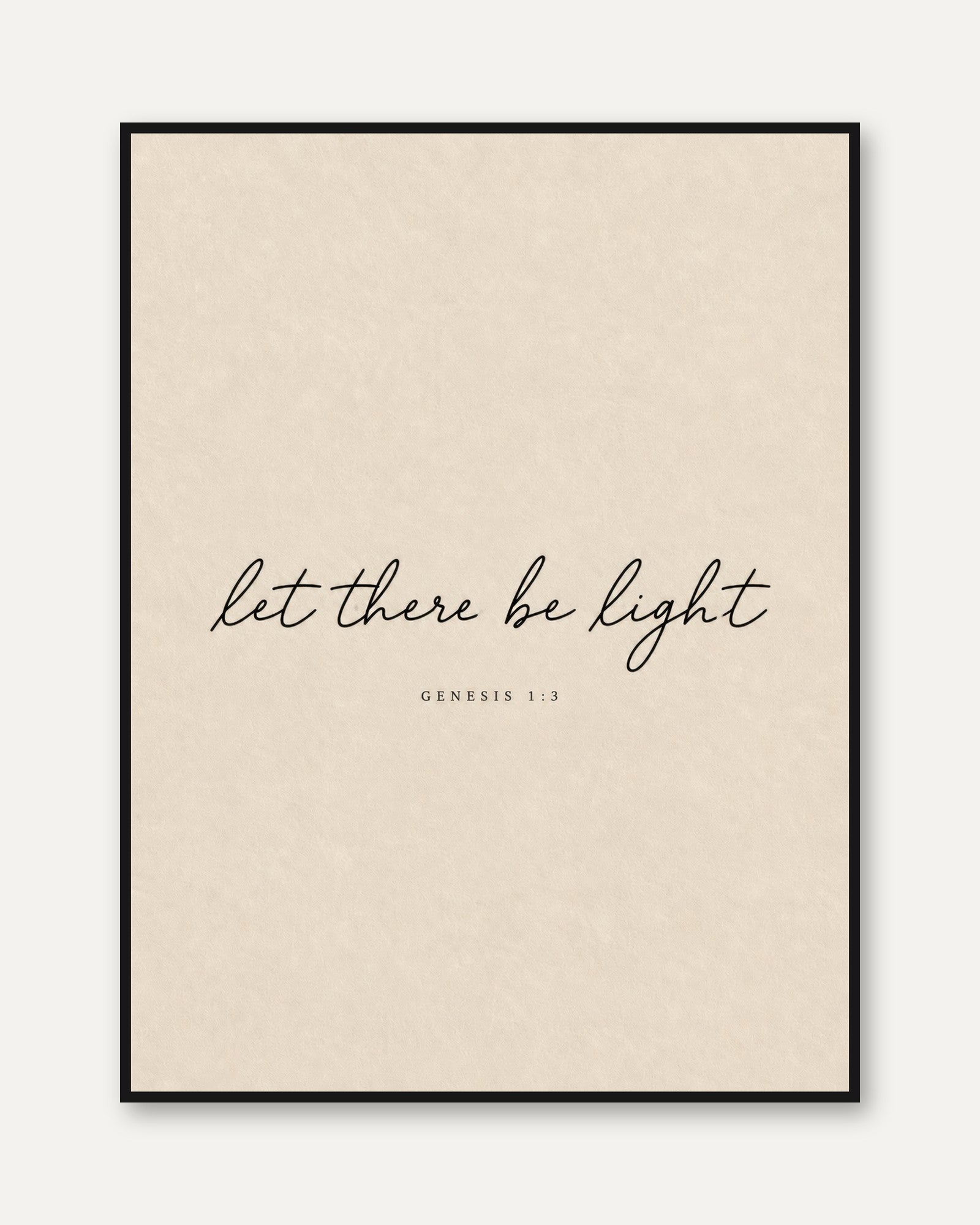 Scripture Wall Art: Let There Be Light - framed