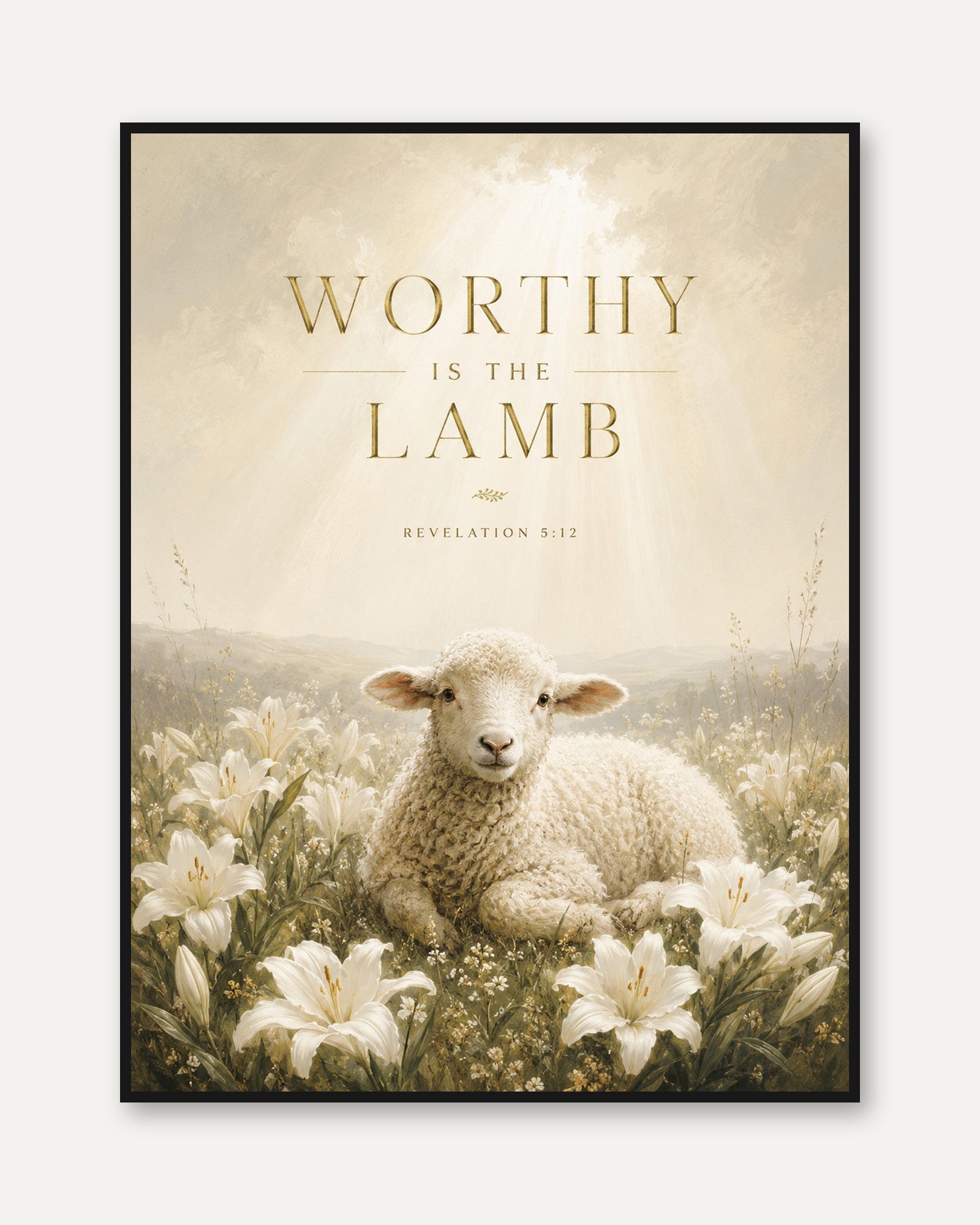Christian Lamb Wall Art - framed