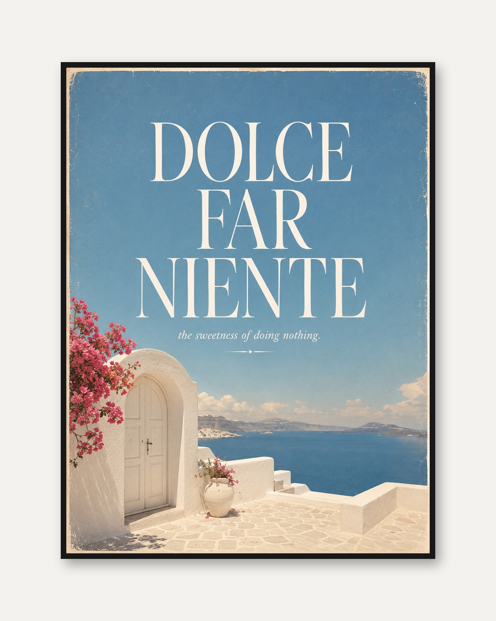 Italian Typography Print - framed