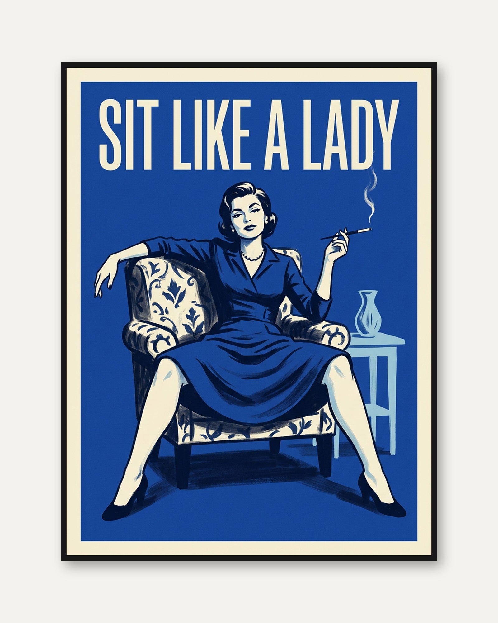 Vintage Cigarette Poster - framed