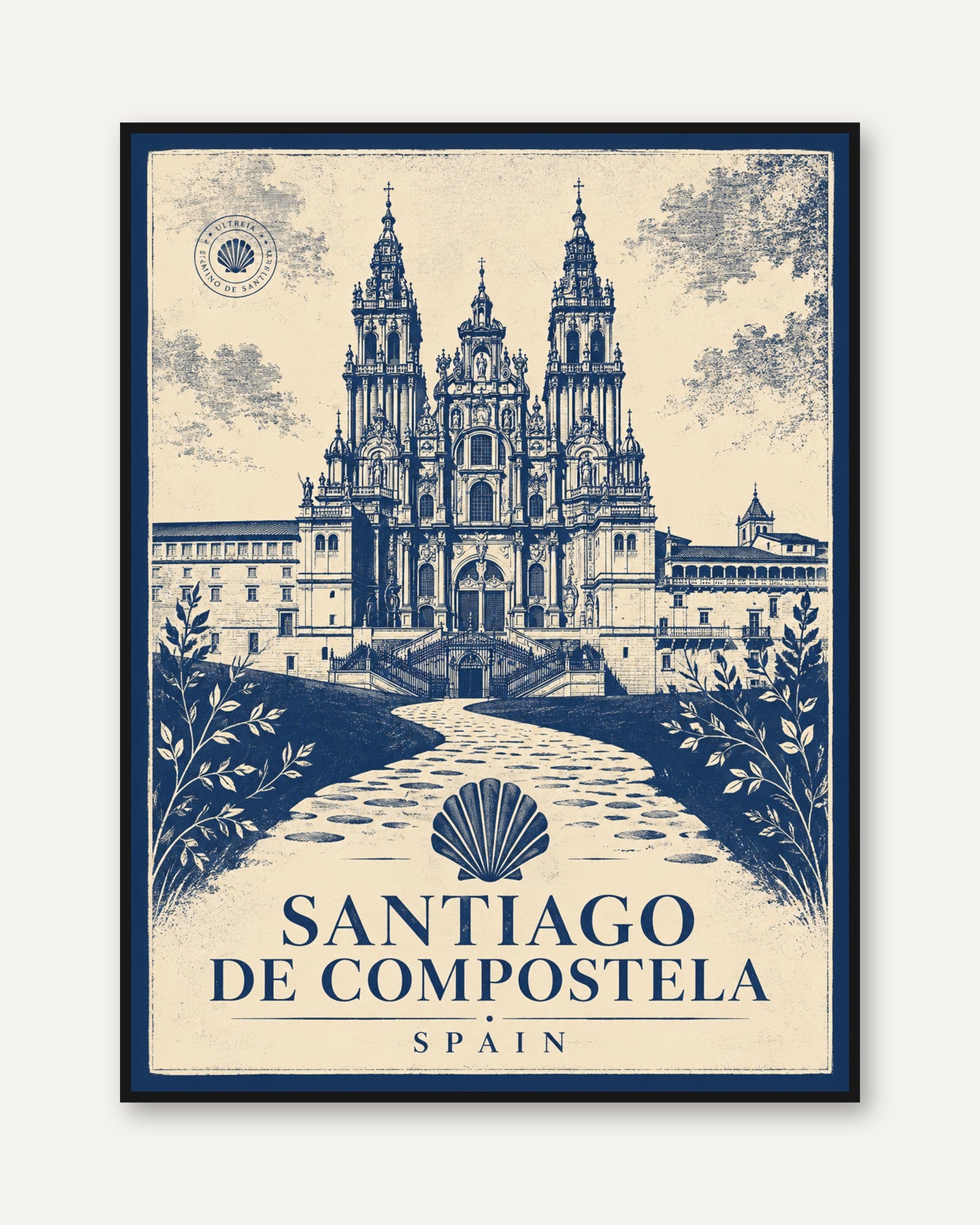 Spain Travel Poster - framed