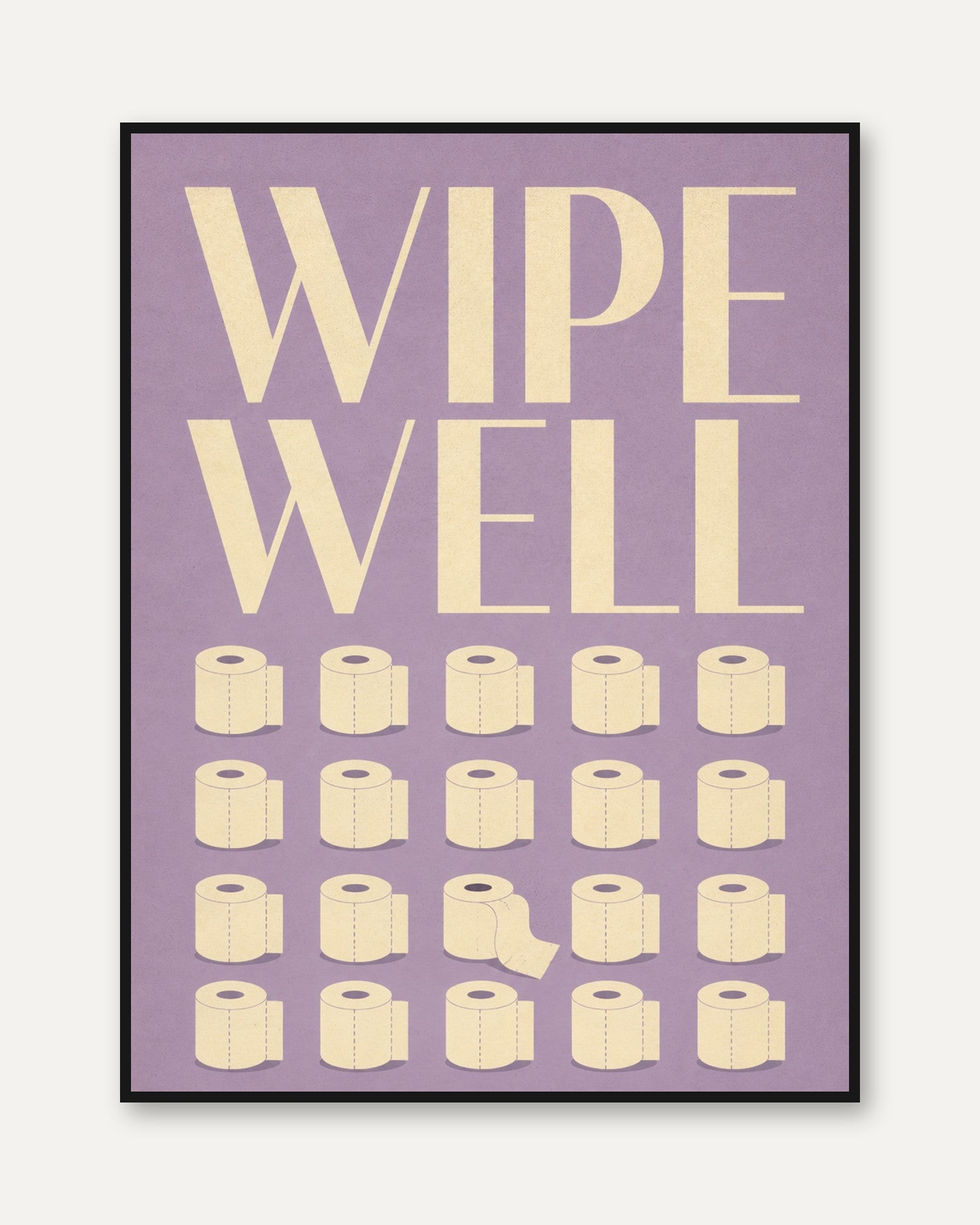 Wipe Well Bathroom Print - framed