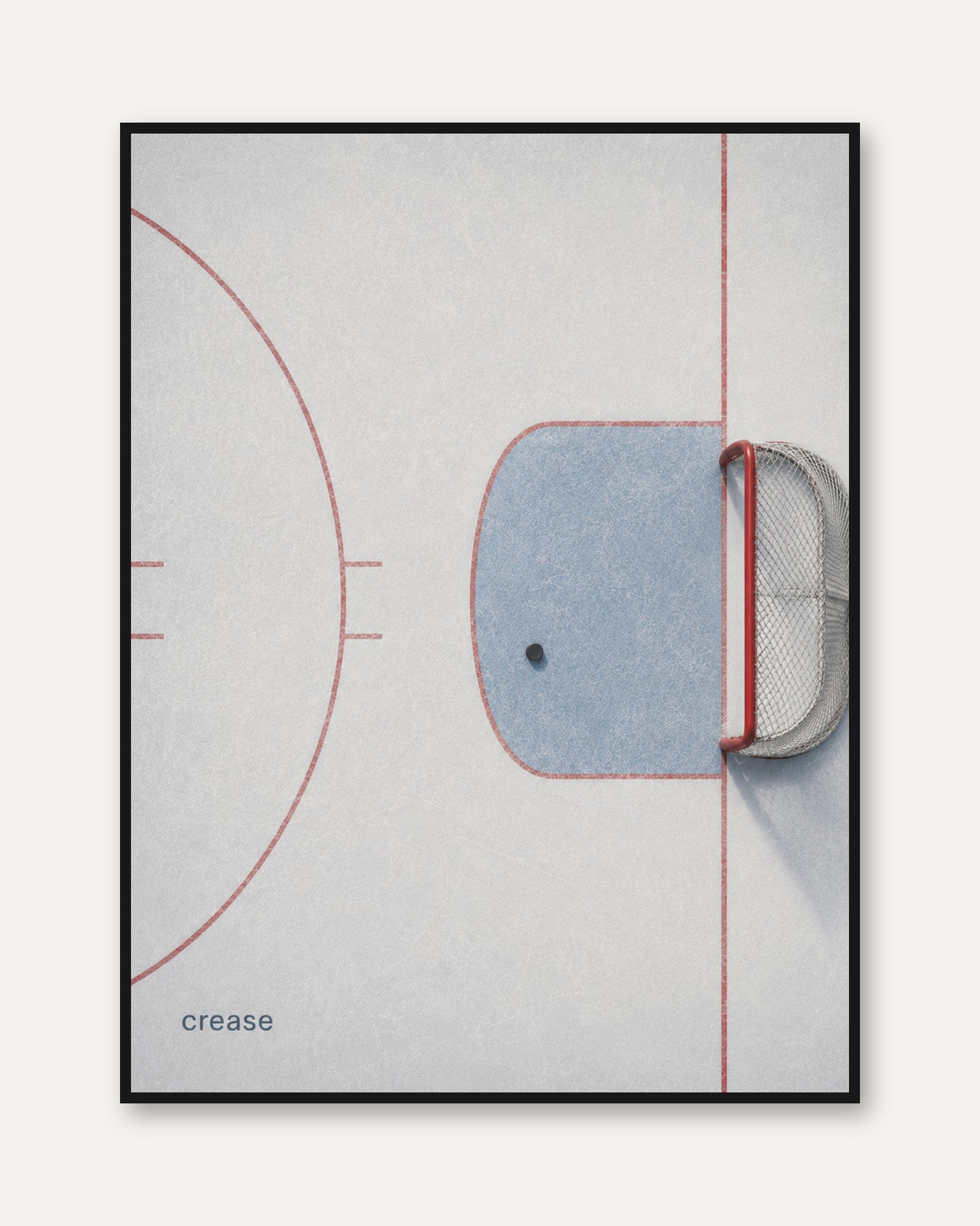 Hockey Wall Art – Ice Rink Print - framed