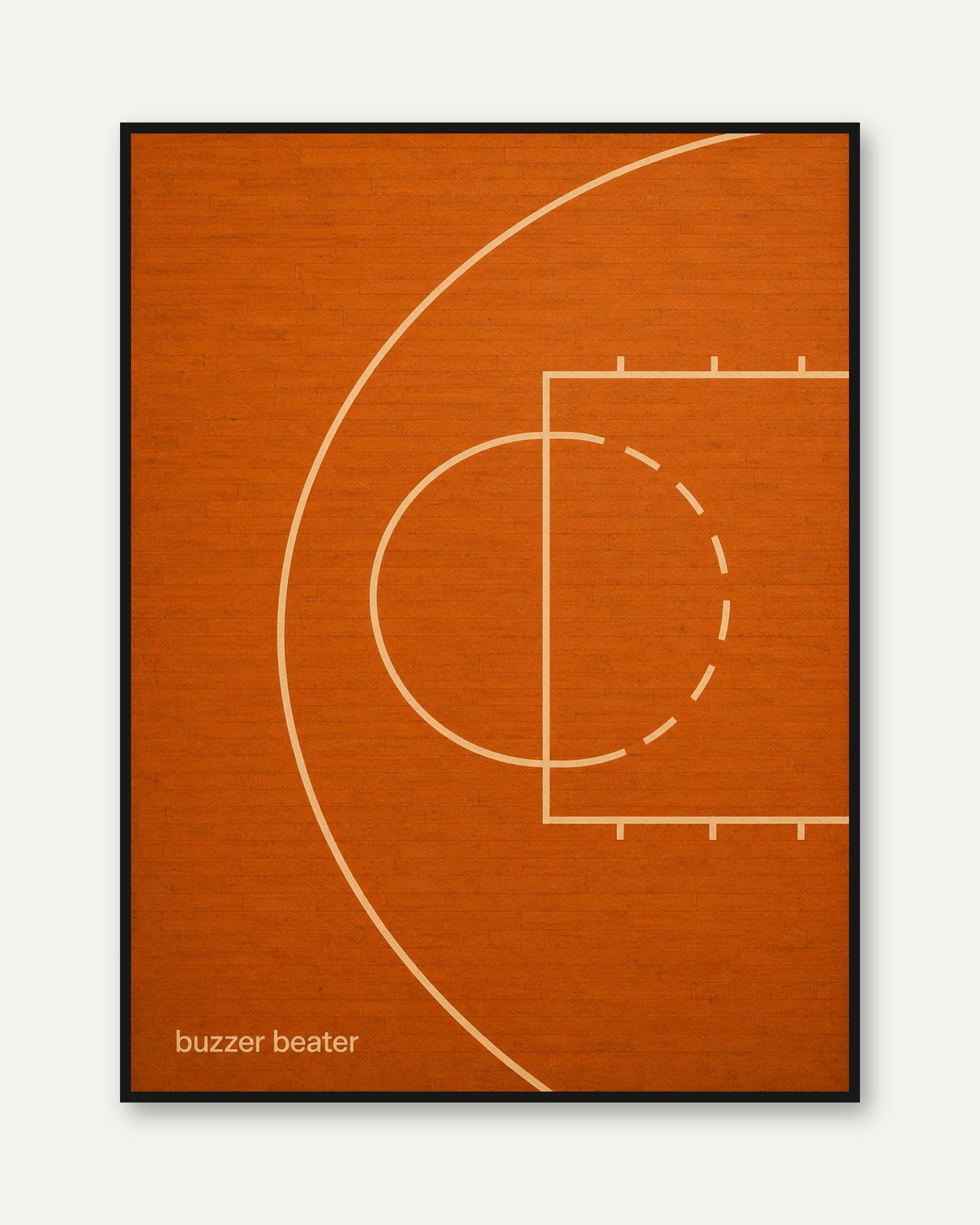 Basketball Court Poster - framed