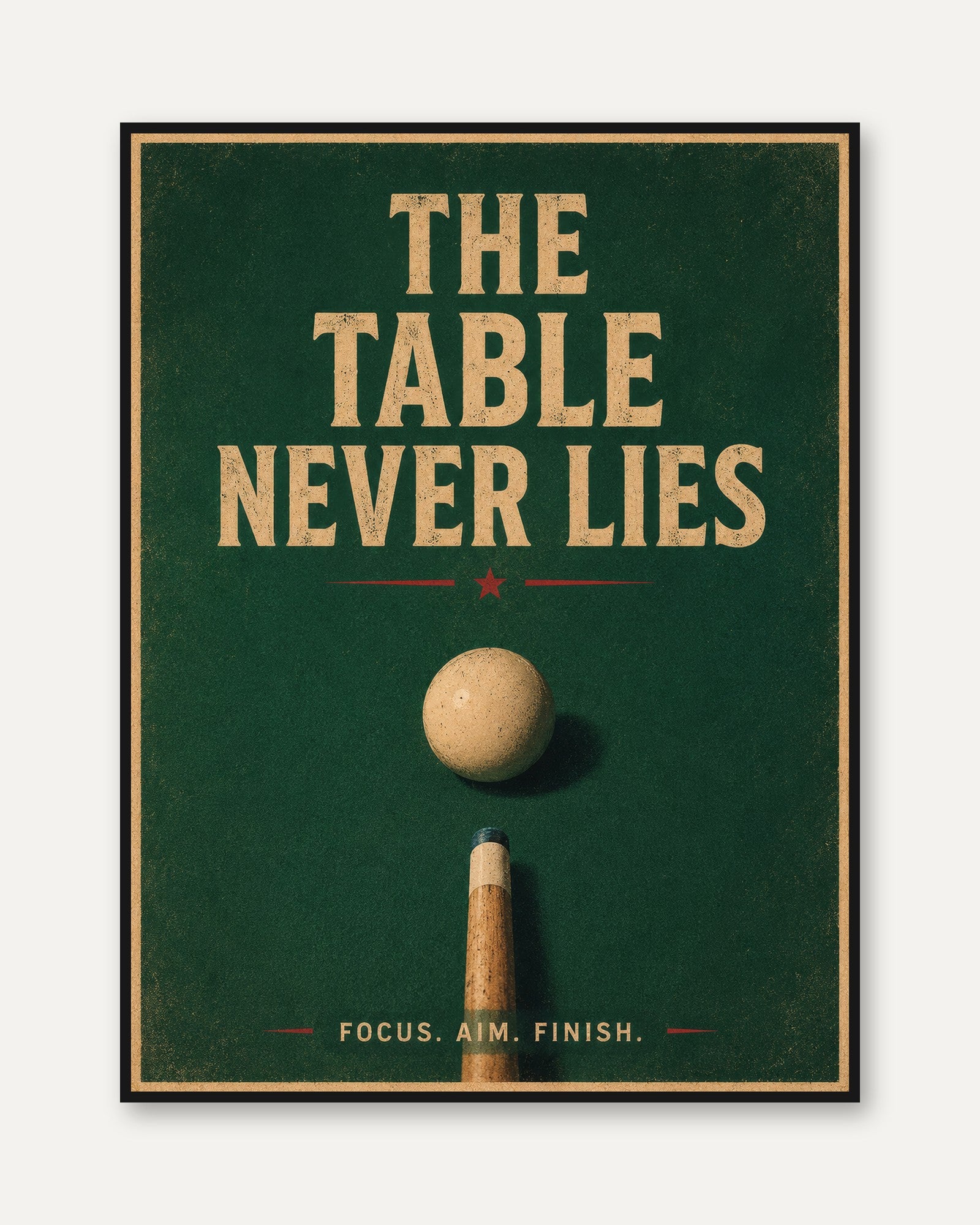 Vintage Billiards Print – Pool Room Decor - framed