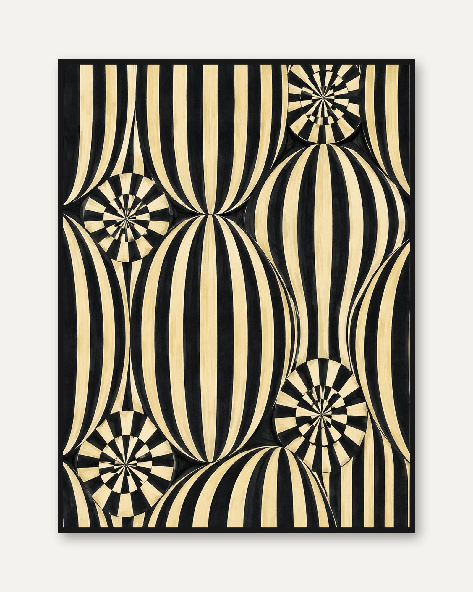 Op Art Print – Geometric Optical Illusion - framed