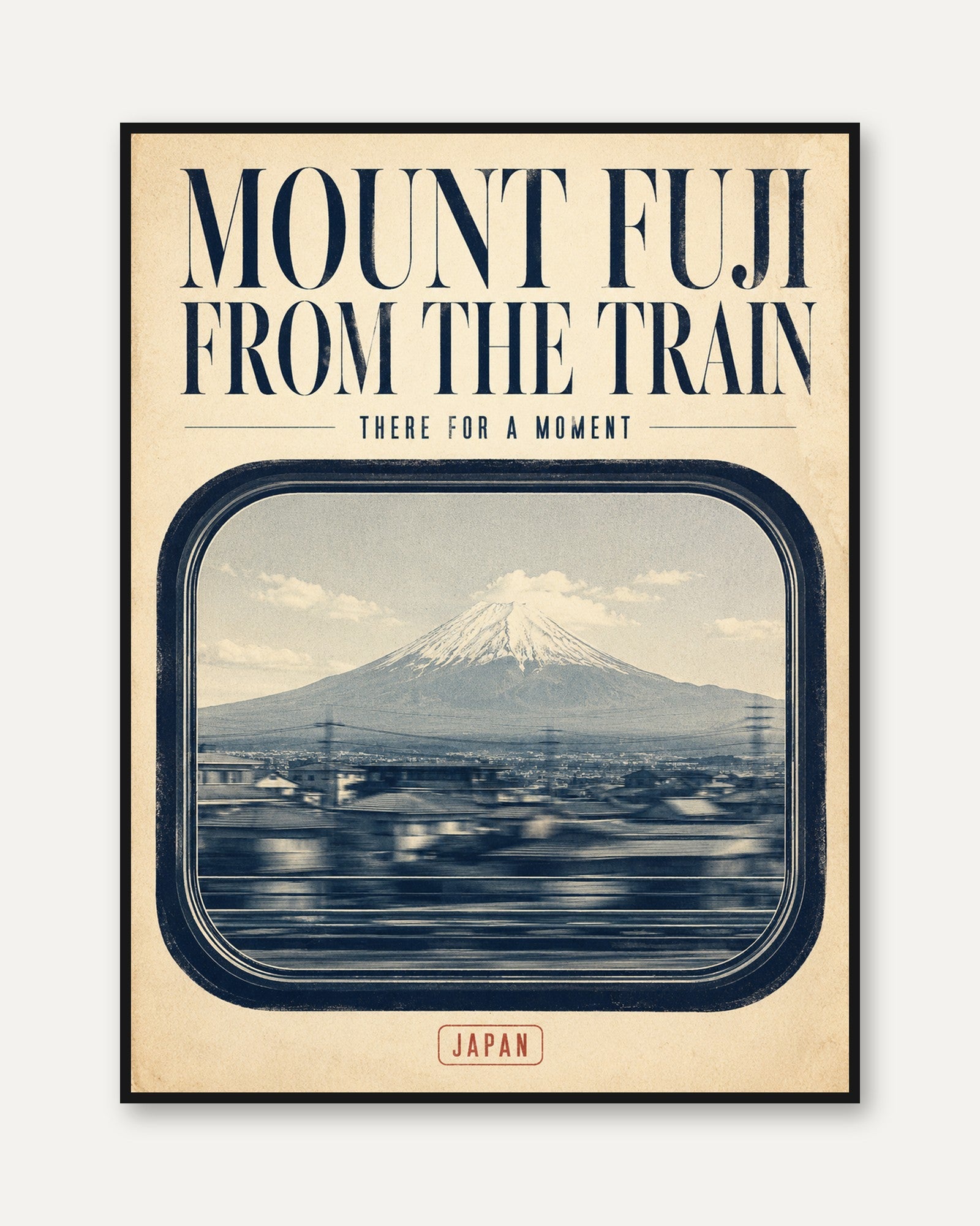 Mount Fuji Poster – Japan Travel Print - framed